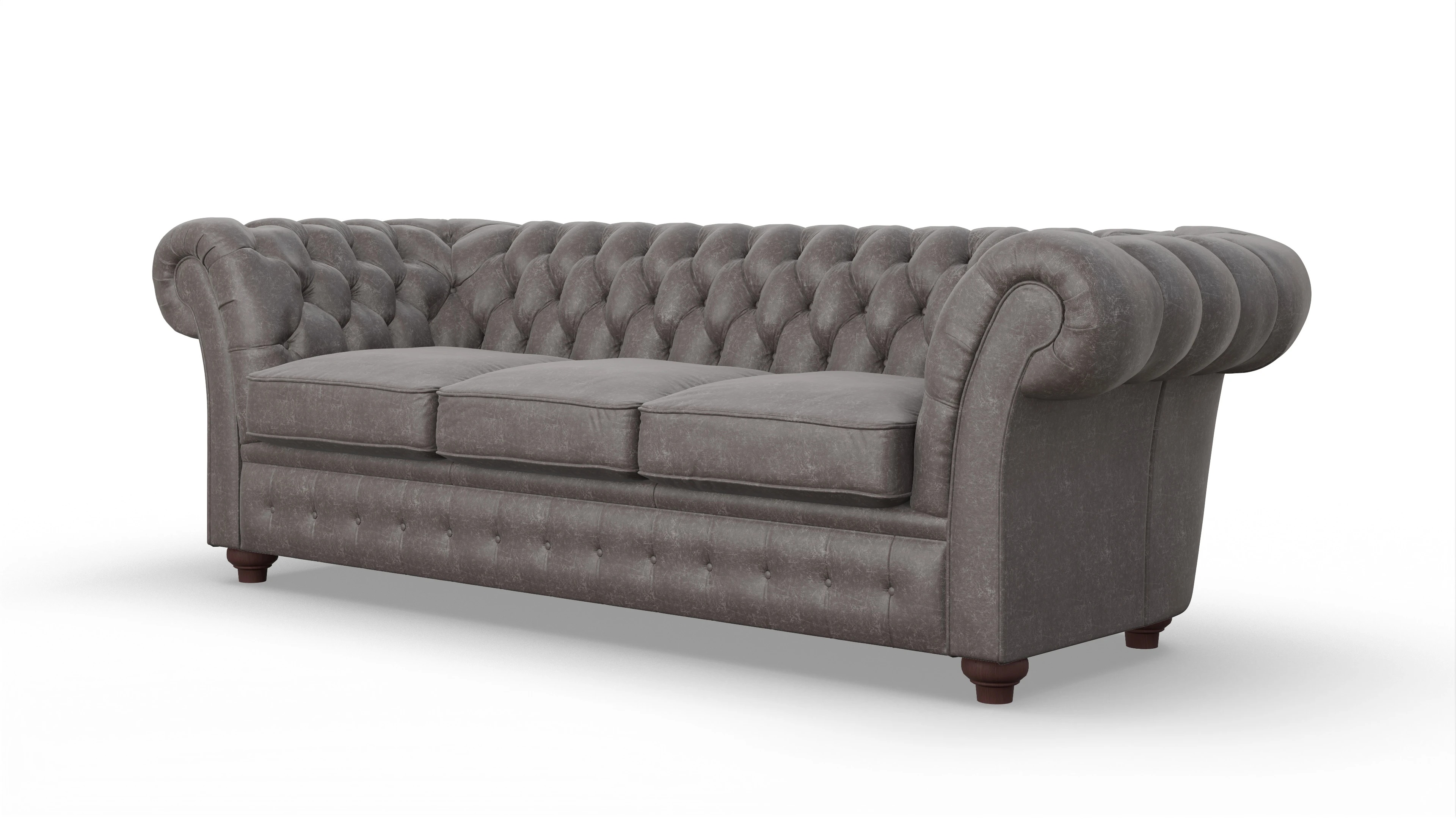 Ansicht des Produktes Duse 3-Sitzer in Leder grau