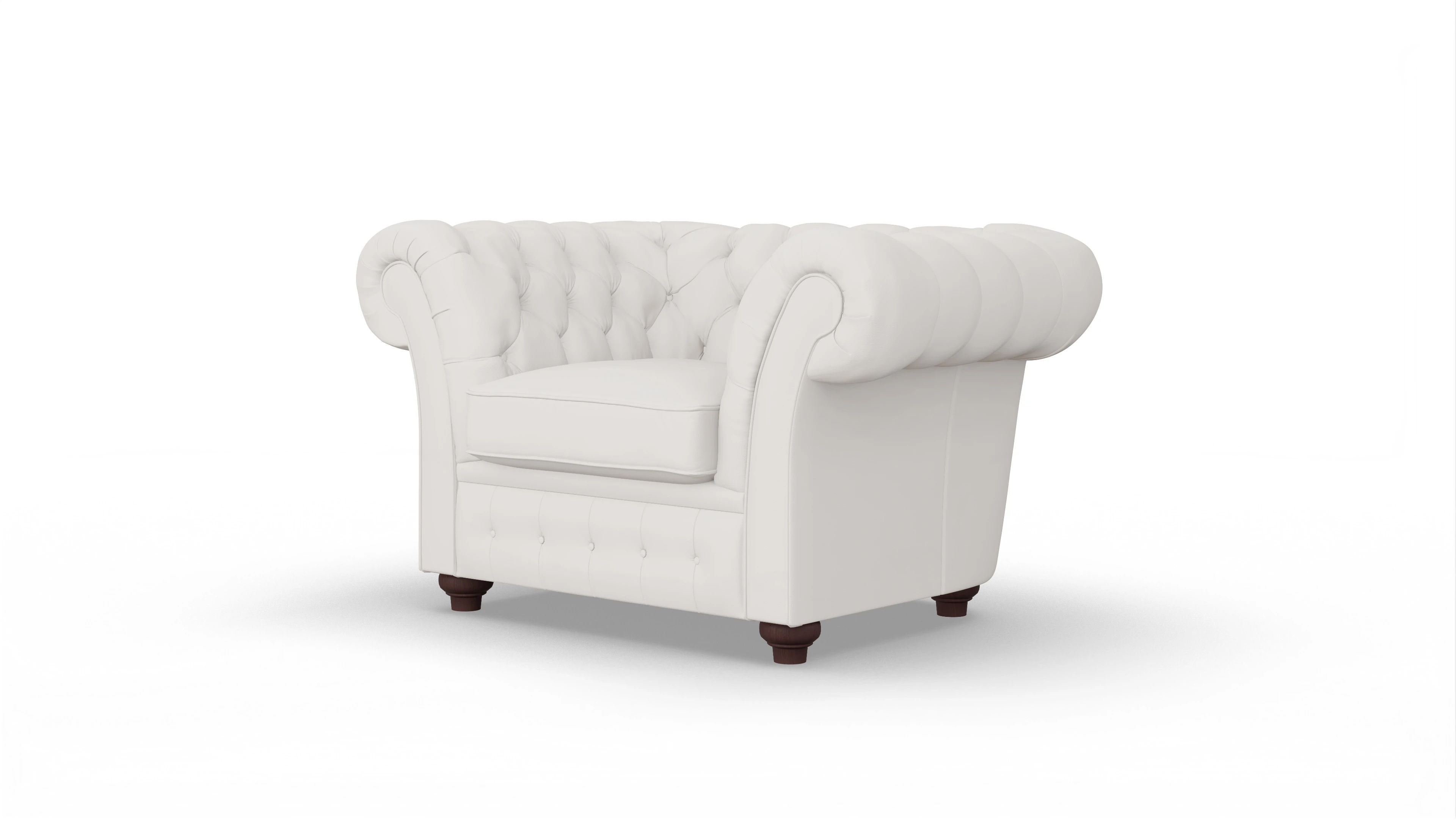 Ansicht des Produktes Duse Sessel in Leder weiß