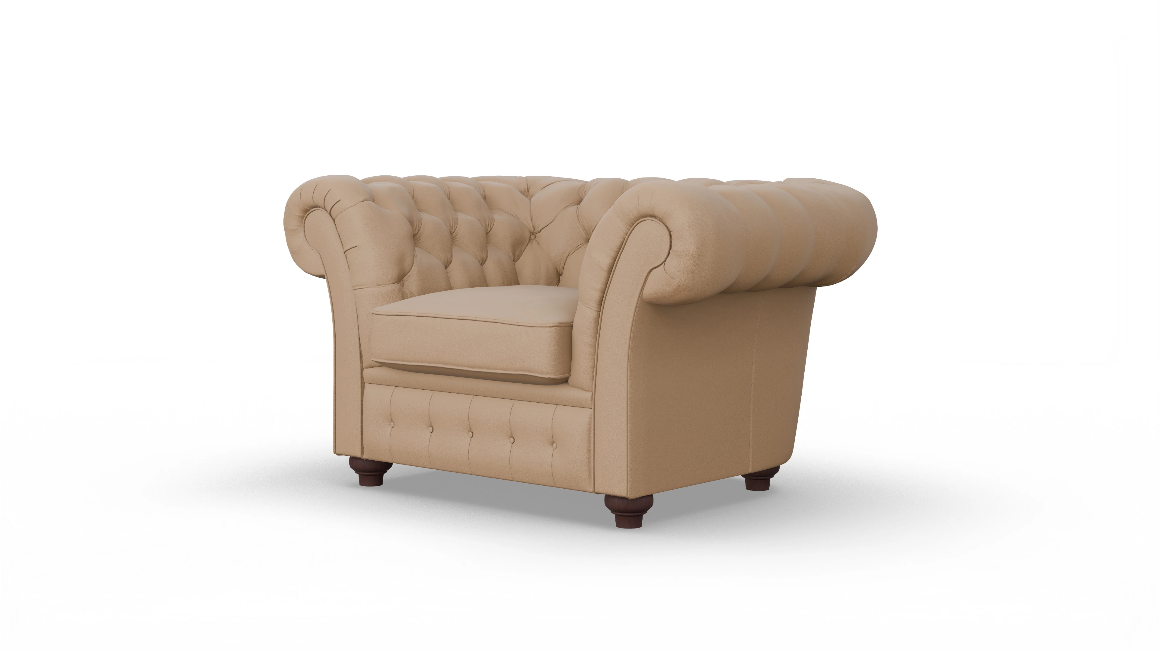 Ansicht des Produktes Duse Sessel in Leder beige