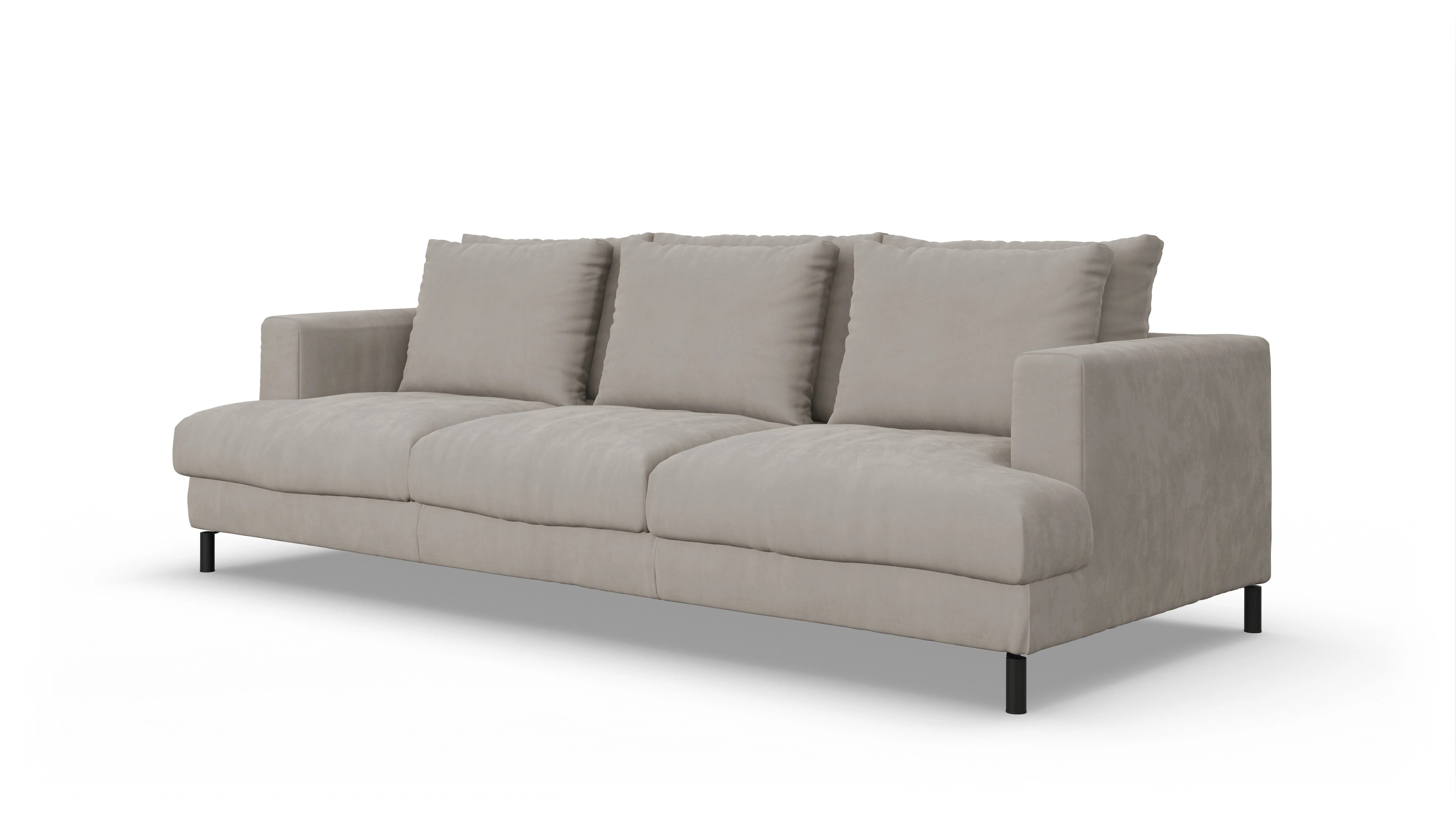 Ansicht des Produktes Faro 3,5-Sitzer in Samt braun