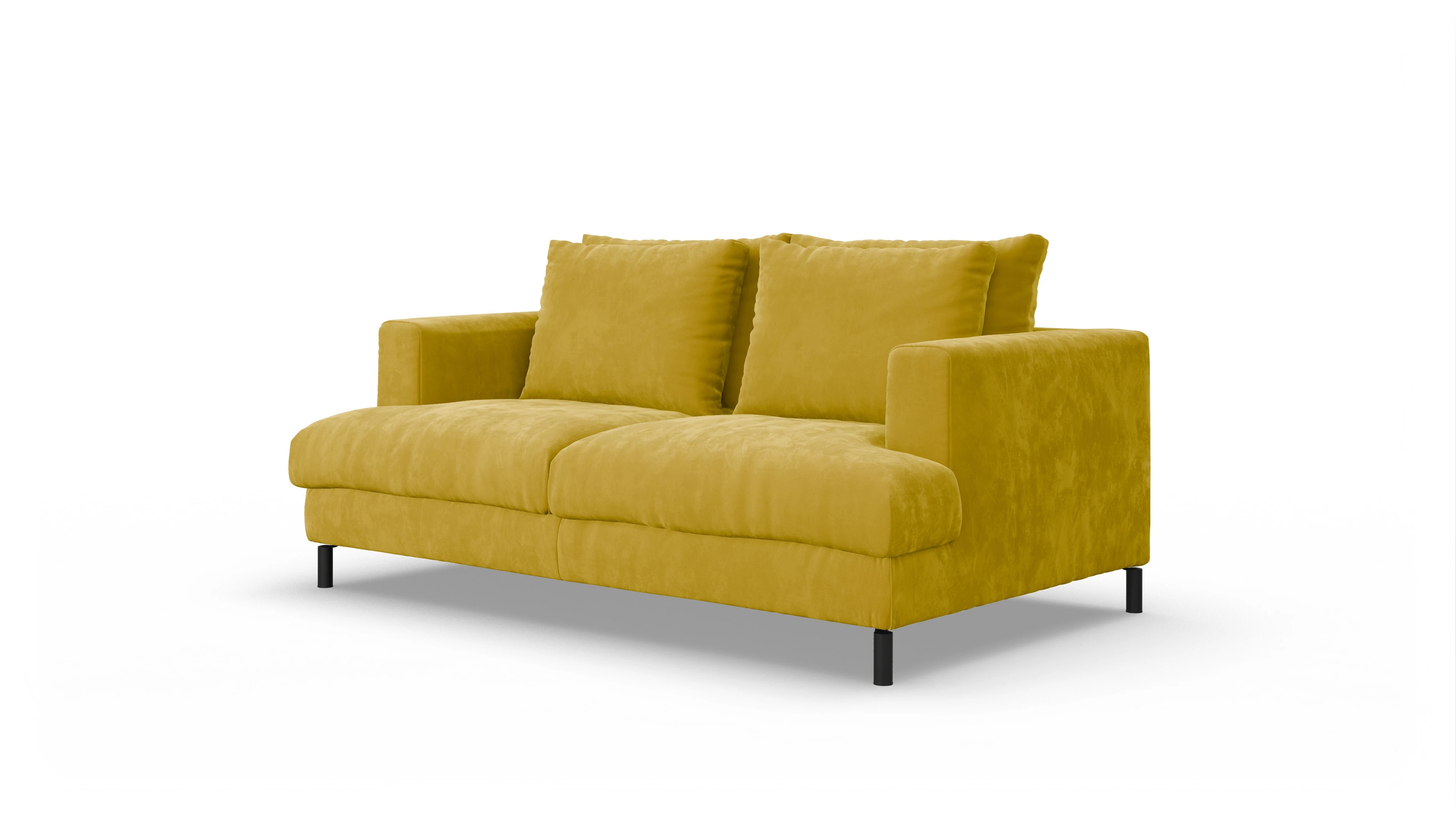 Ansicht des Produktes Faro 2-Sitzer in Samt gelb