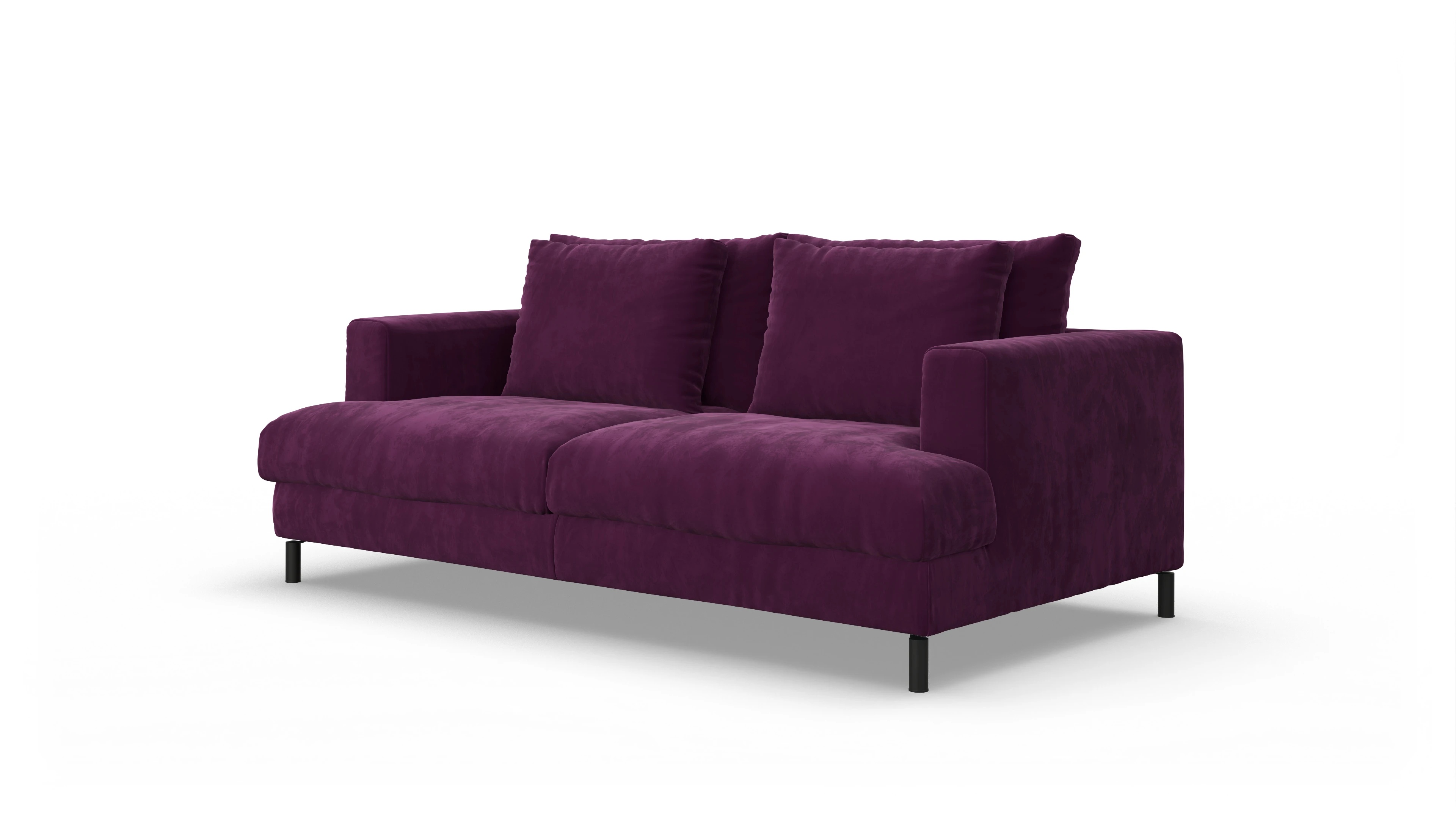 Ansicht des Produktes Faro 2,5-Sitzer in Samt rot