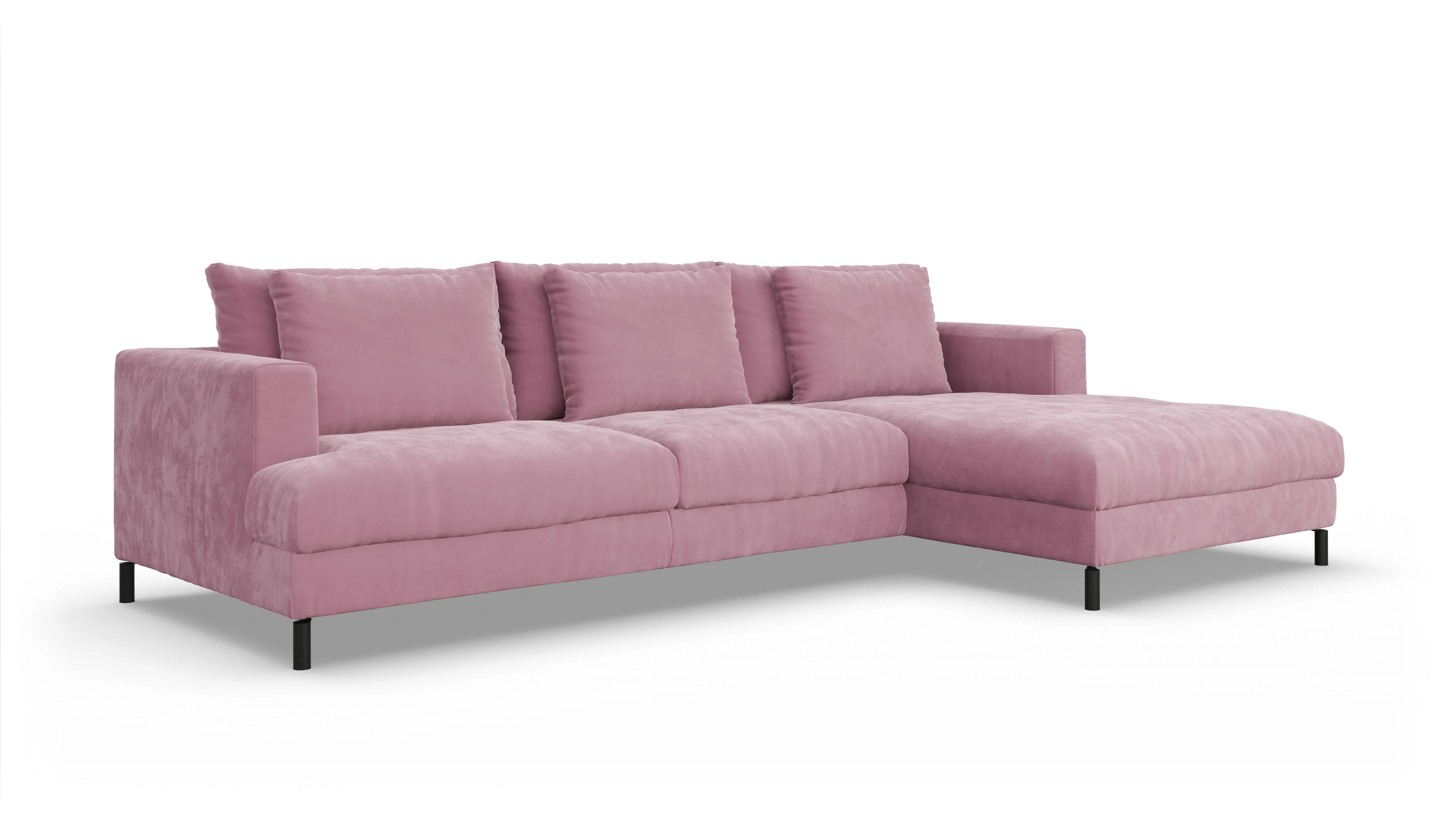 Ansicht des Produktes Faro Sofa mit Rec rechts in Samt rot