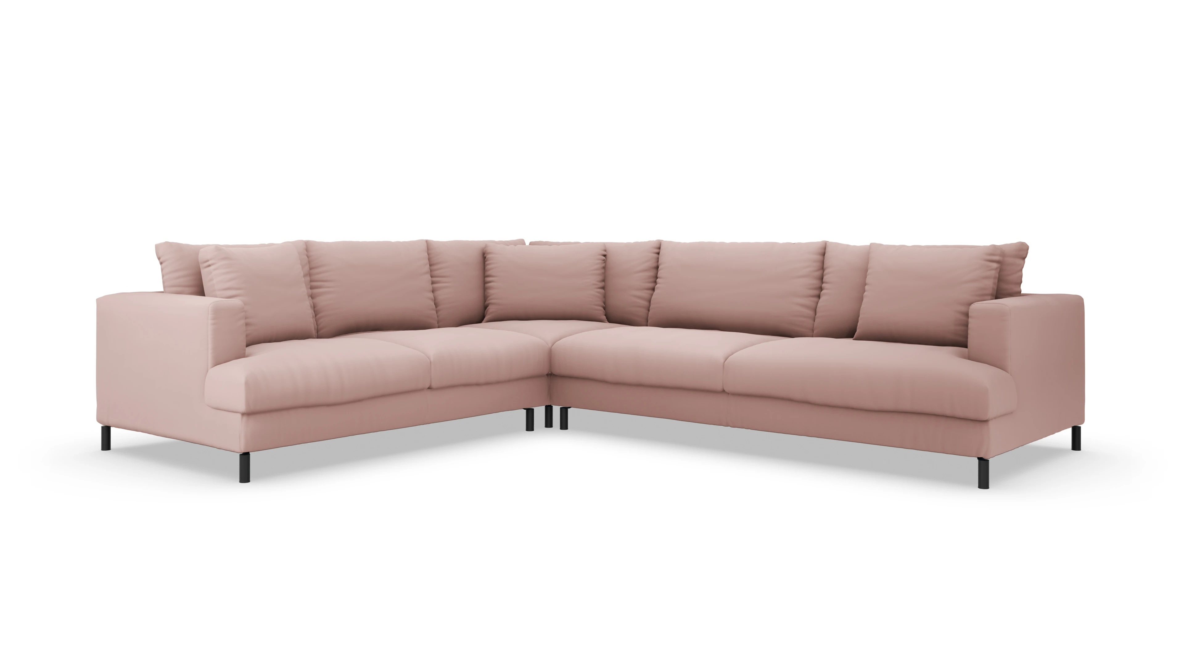 Ansicht des Produktes Faro Ecksofa Links in Samt rot