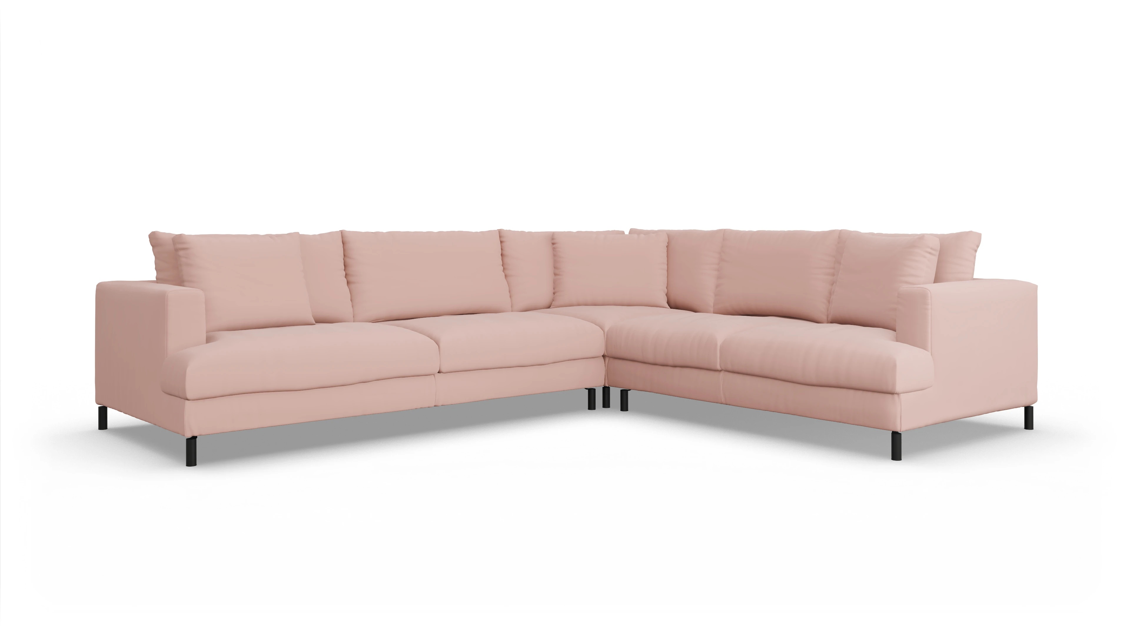 Ansicht des Produktes Faro Ecksofa Rechts in Samt rot