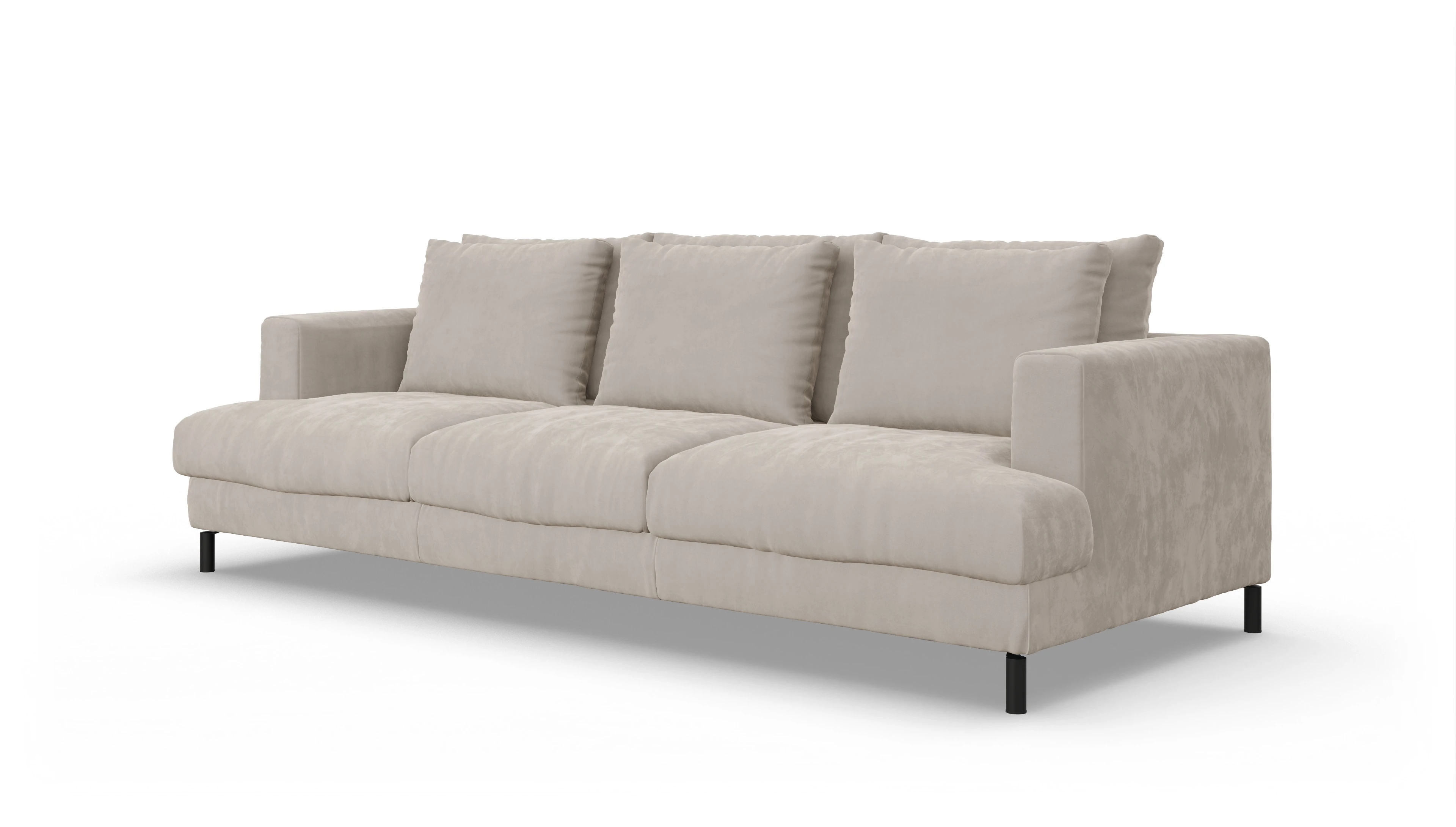 Ansicht des Produktes Faro 3,5-Sitzer in Samt grau