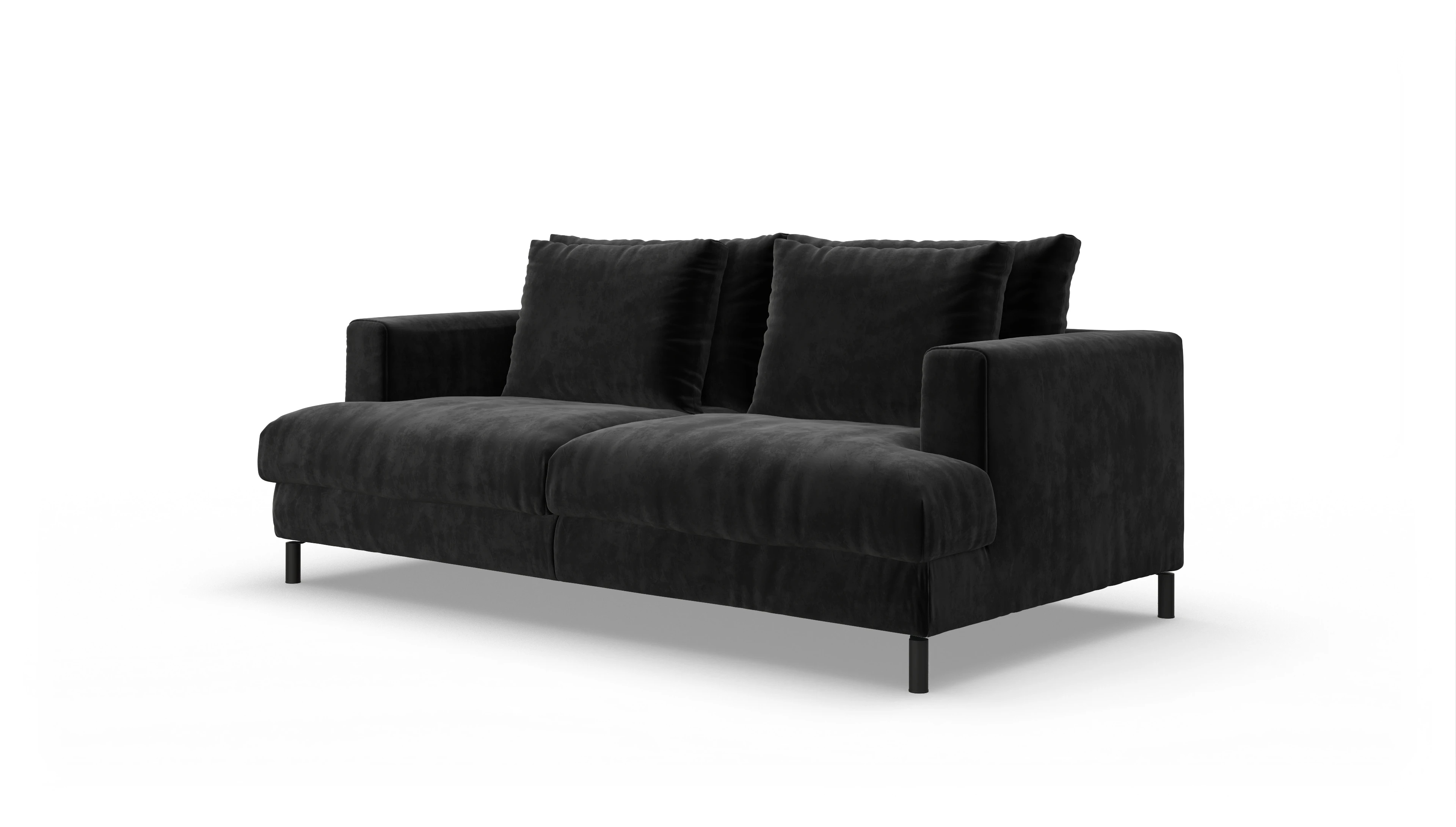 Ansicht des Produktes Faro 2,5-Sitzer in Samt schwarz