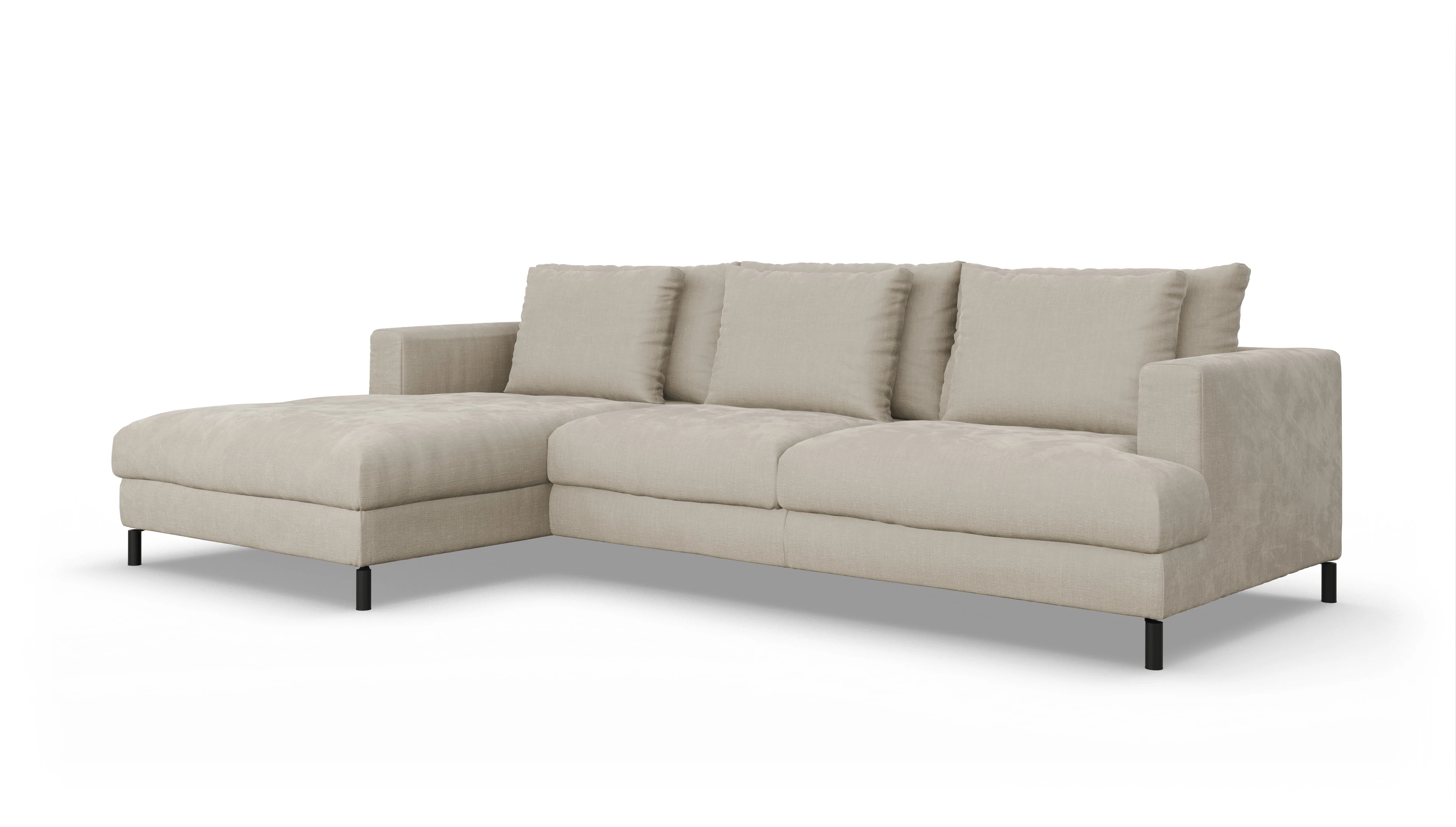 Ansicht des Produktes Faro Sofa mit Rec links in Stoff beige
