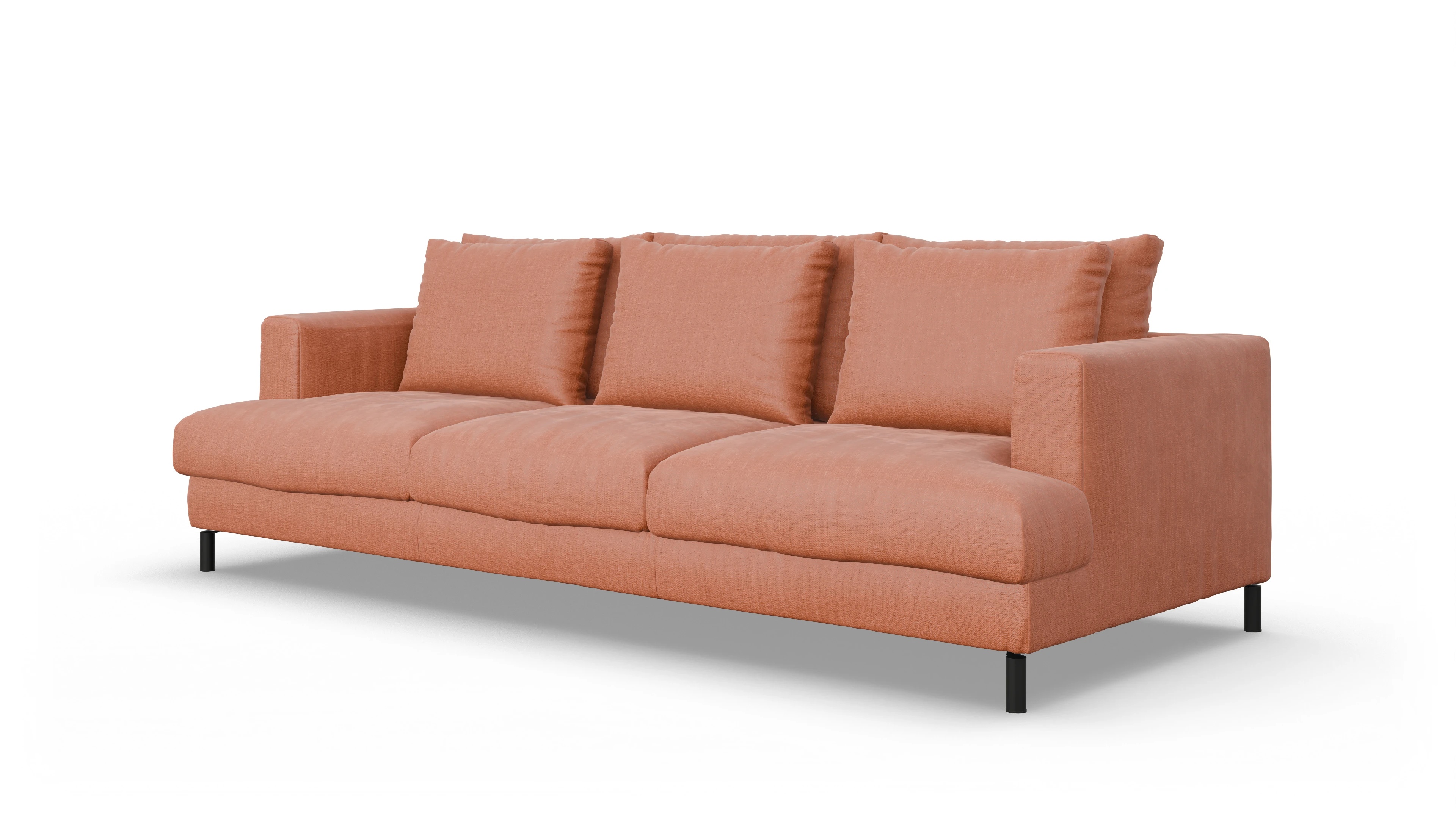 Ansicht des Produktes Faro 3,5-Sitzer in Stoff orange