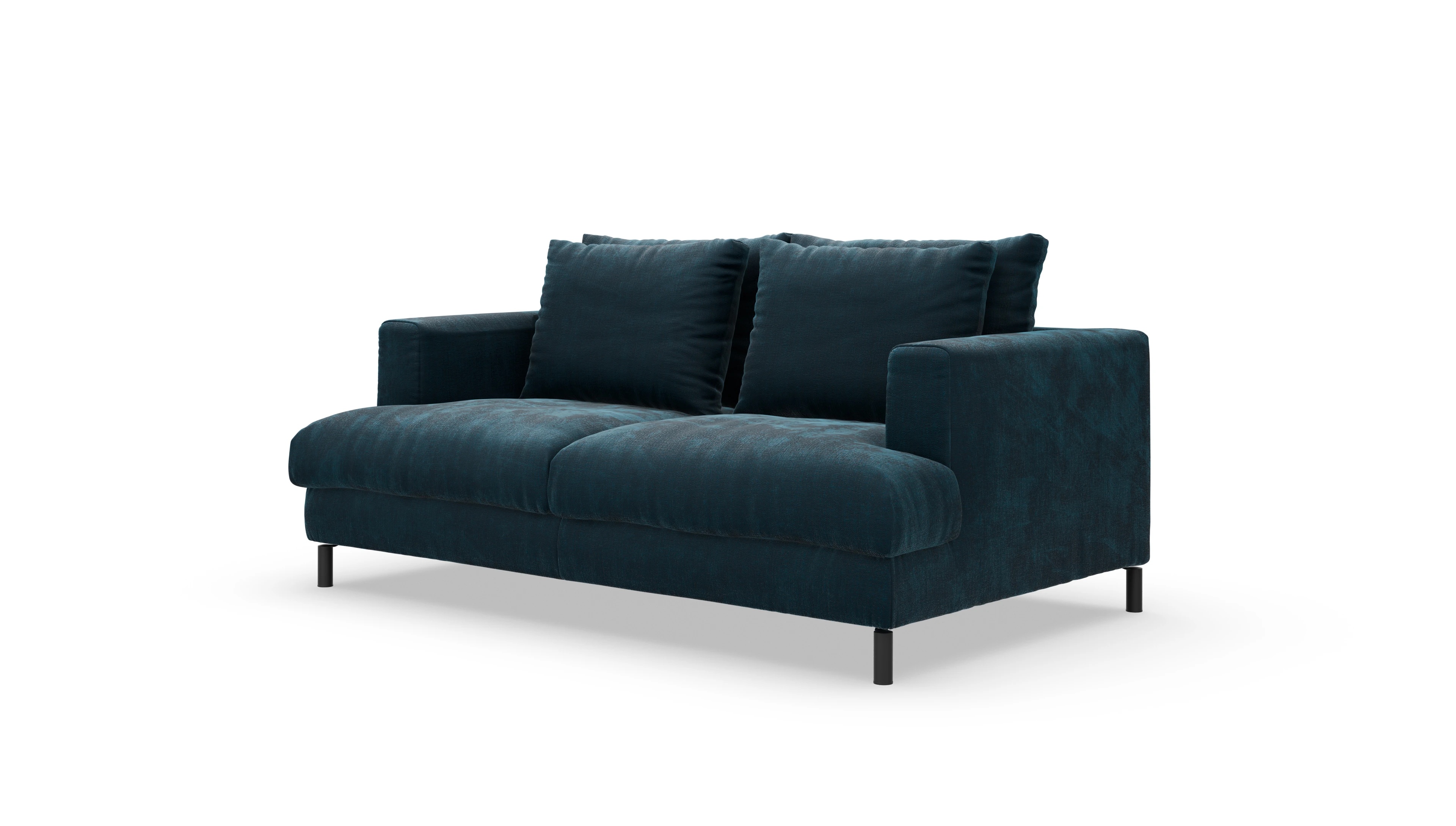 Sofa Faro in Stoff Ansicht des Produktes Faro 2-Sitzer in Stoff blau