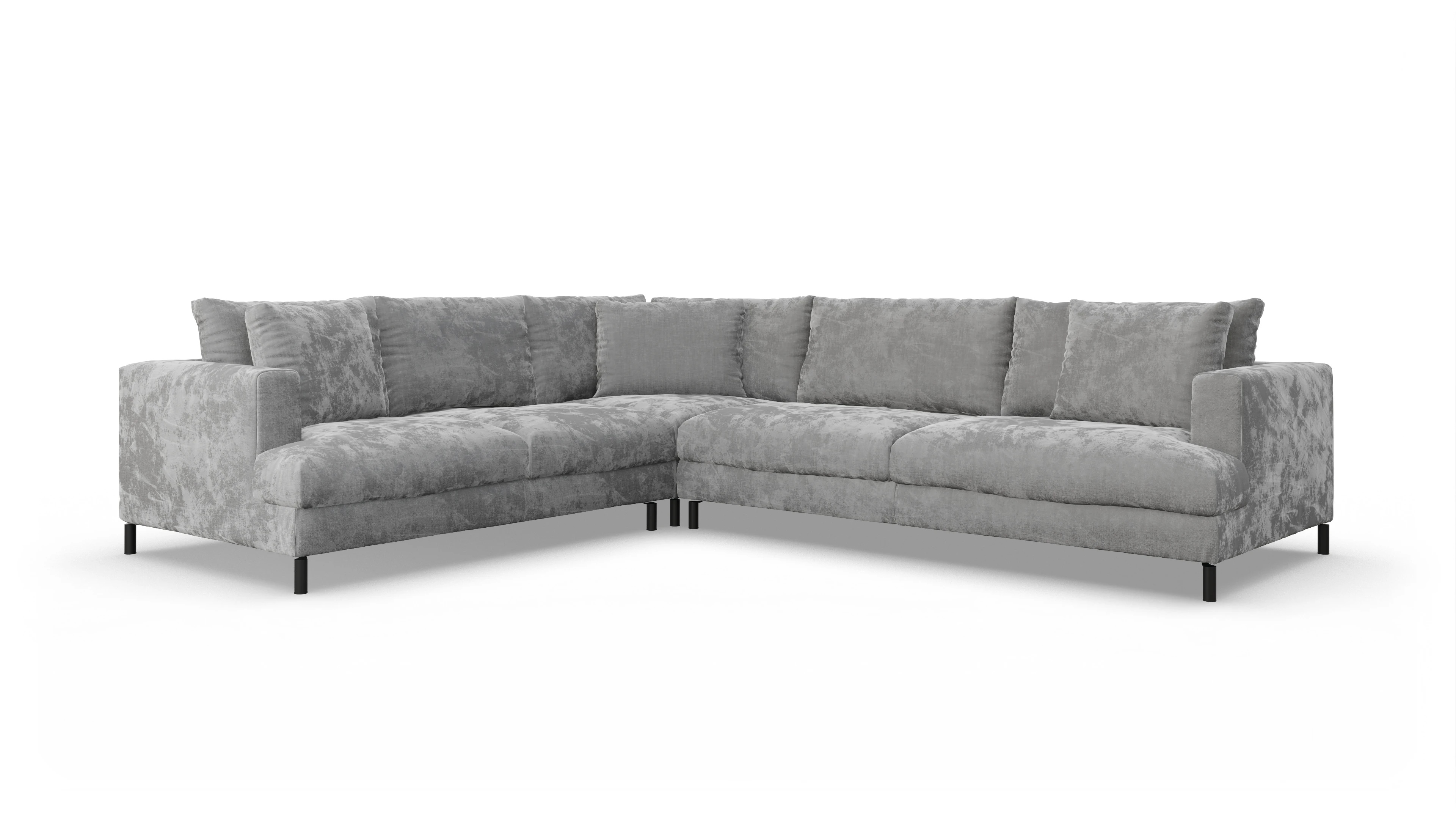 Ansicht des Produktes Faro Ecksofa Links in Stoff grau