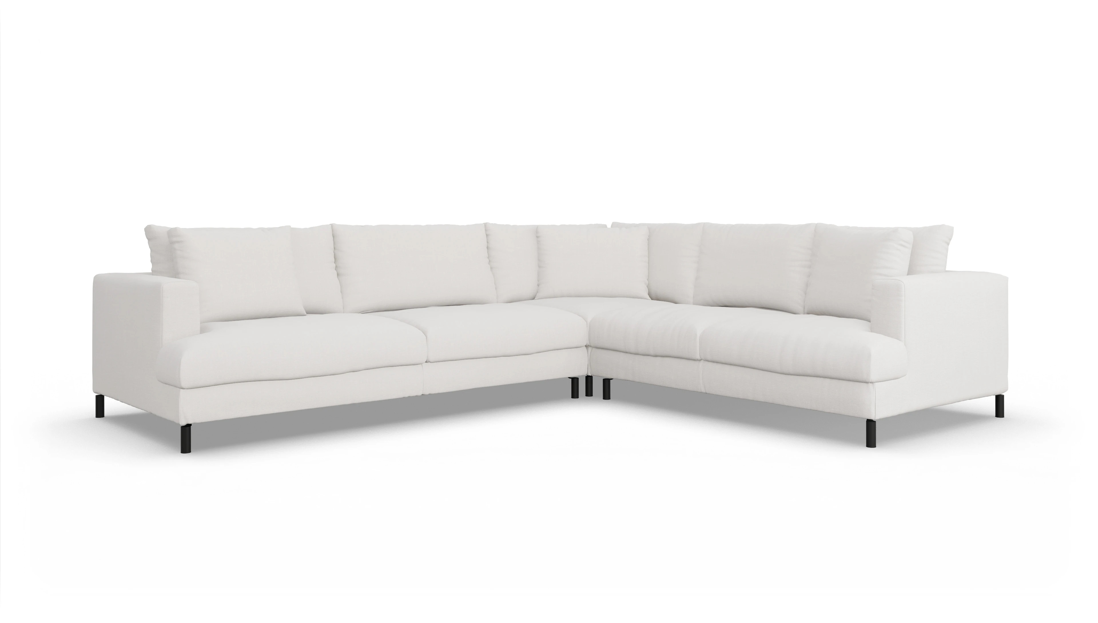 Ansicht des Produktes Faro Ecksofa Rechts in Stoff weiß