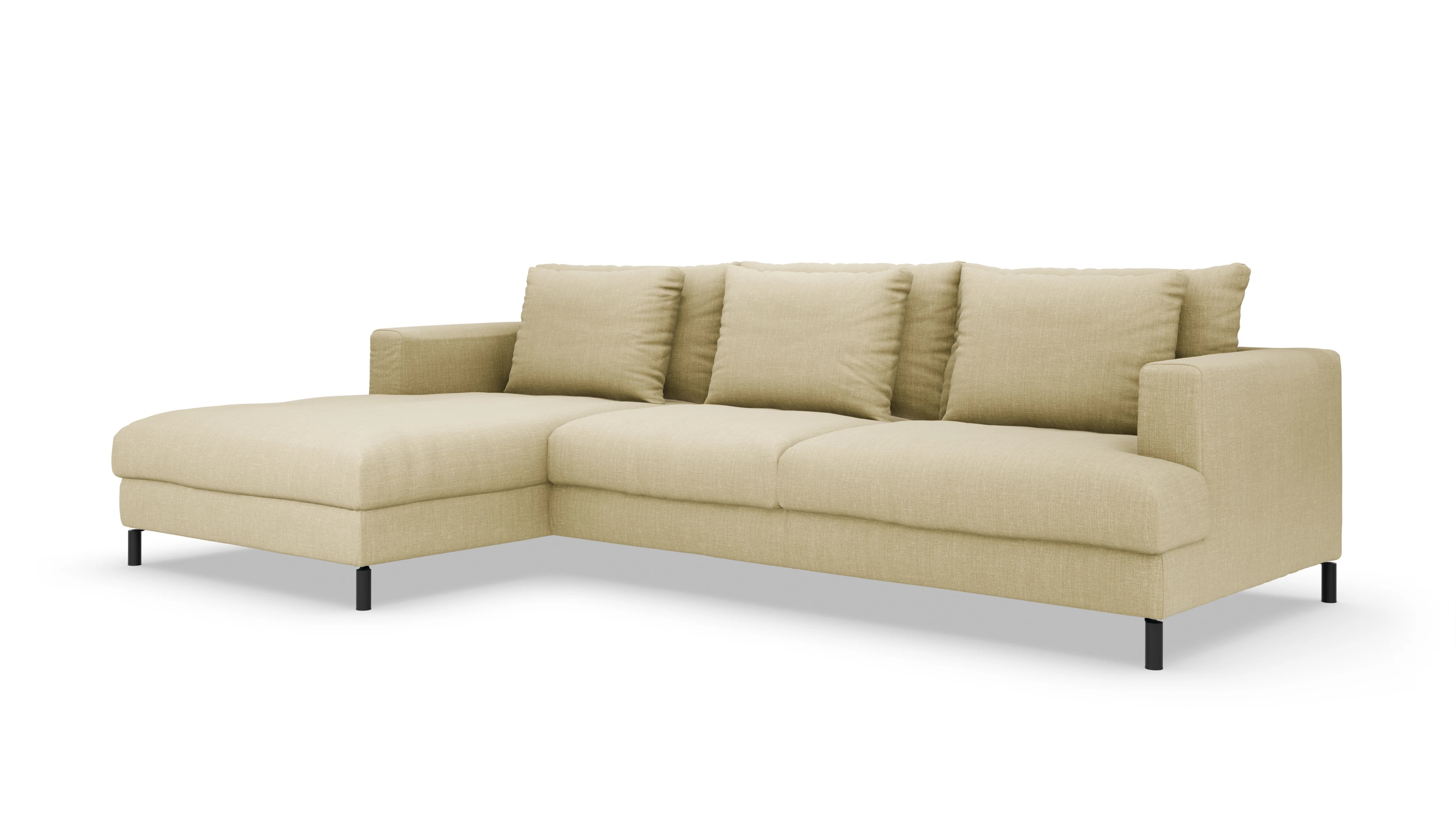 Ansicht des Produktes Faro Sofa mit Rec links in Stoff beige