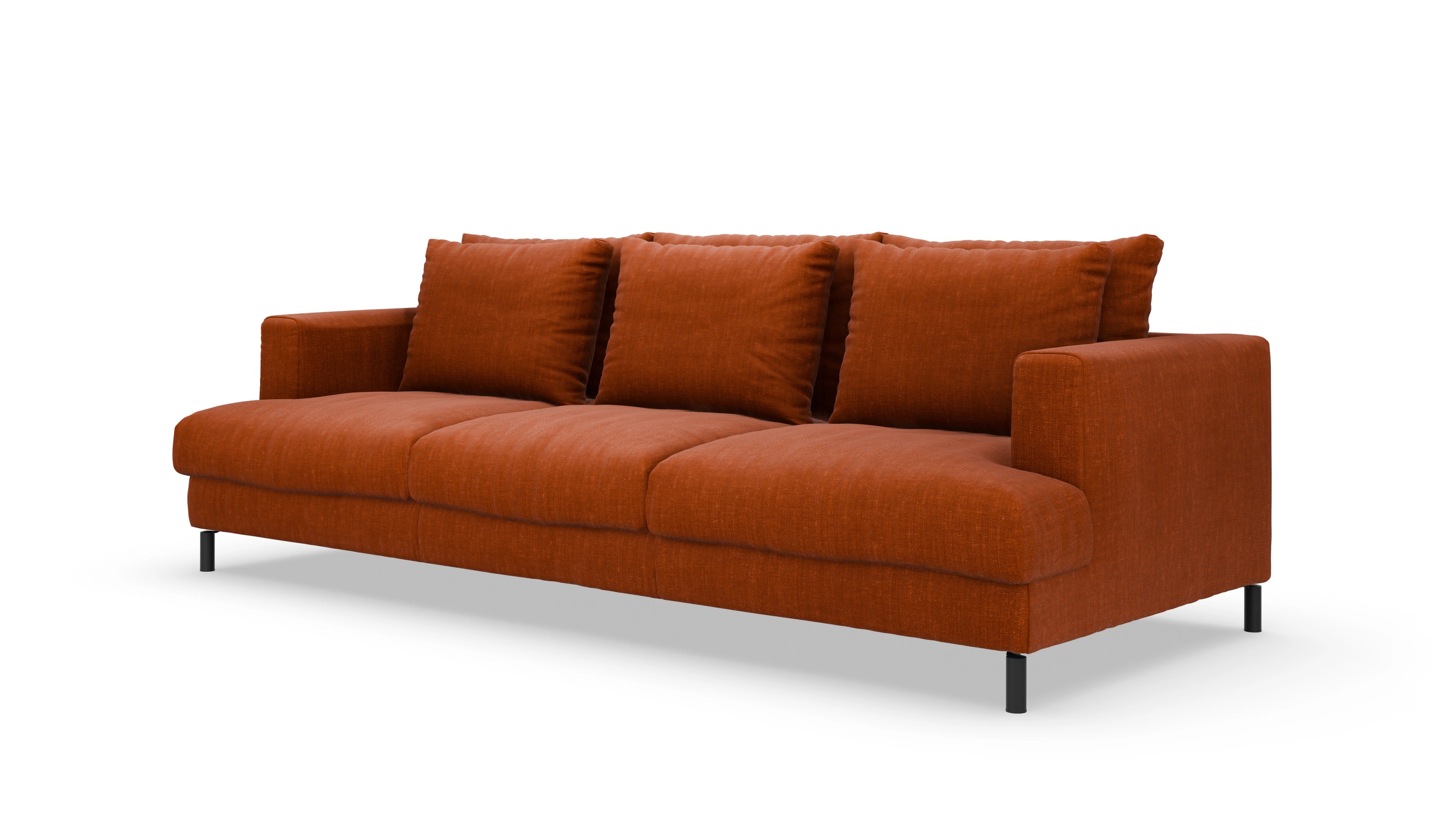 Sofa Faro in Stoff Ansicht des Produktes Faro 3,5-Sitzer in Stoff orange