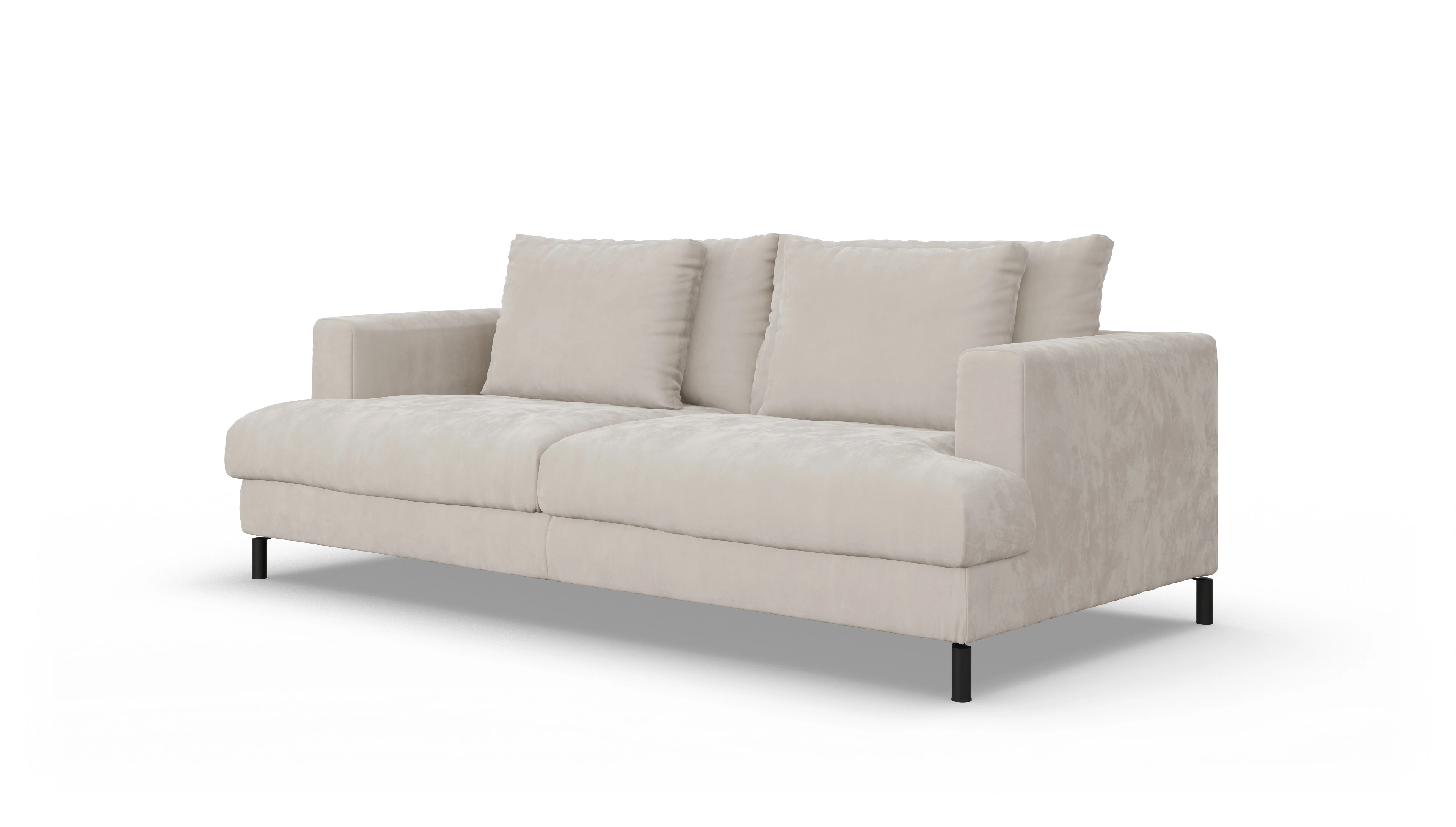 Ansicht des Produktes Faro 3-Sitzer in Samt weiß