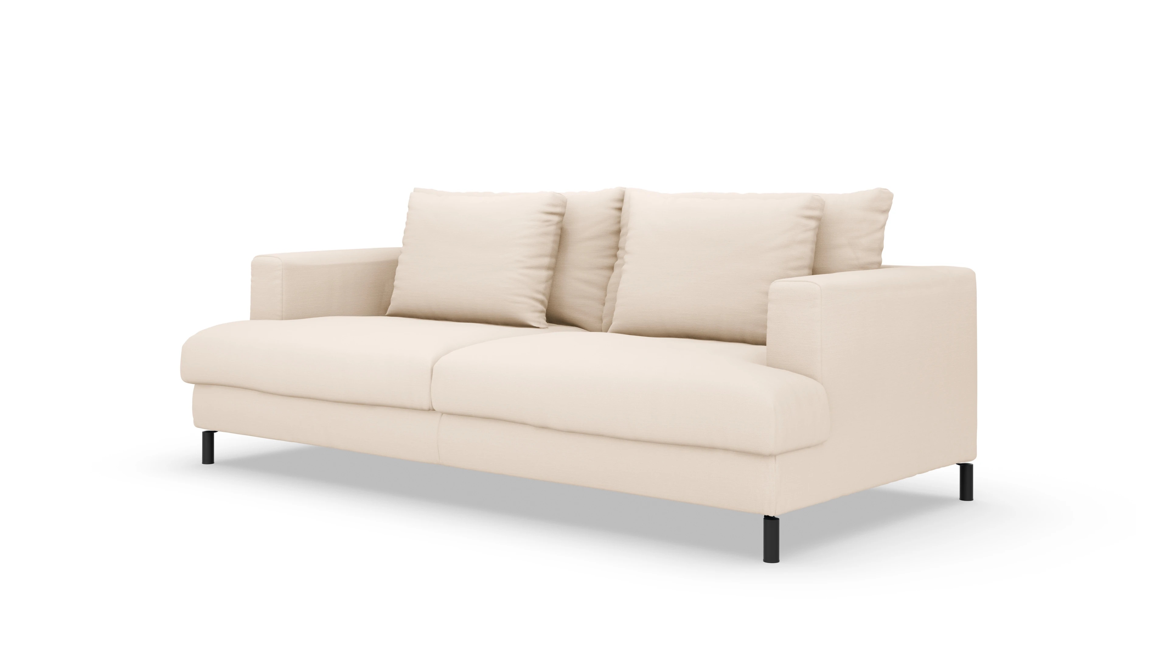 Sofa Faro in Stoff Ansicht des Produktes Faro 3-Sitzer in Stoff beige