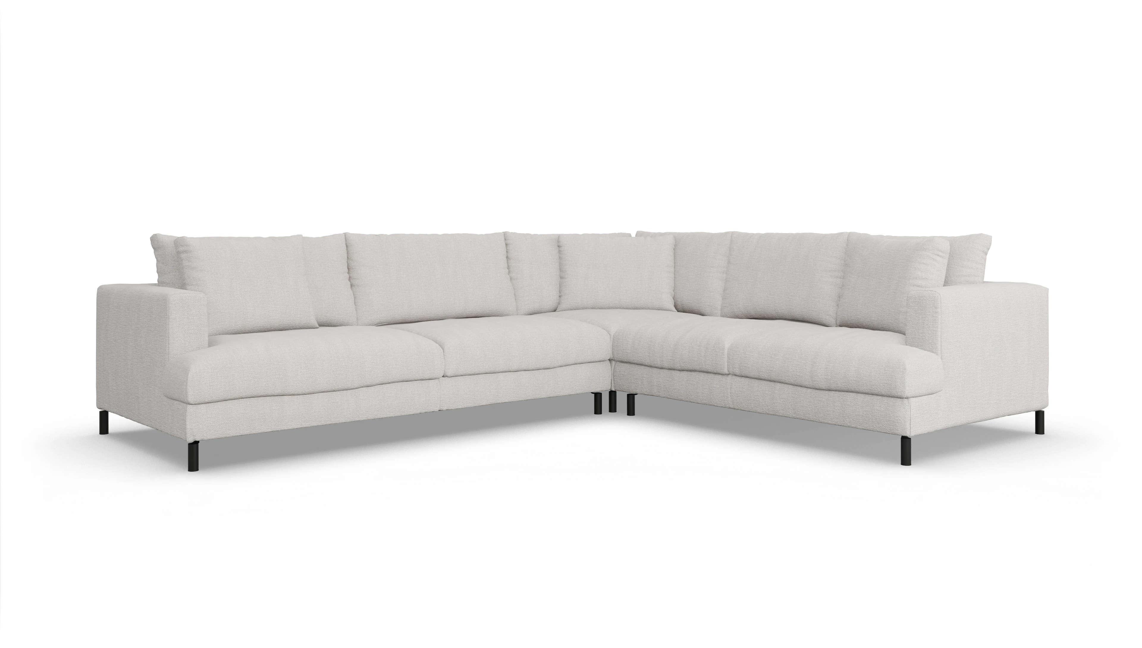 Ansicht des Produktes Faro Ecksofa Rechts in Stoff weiß