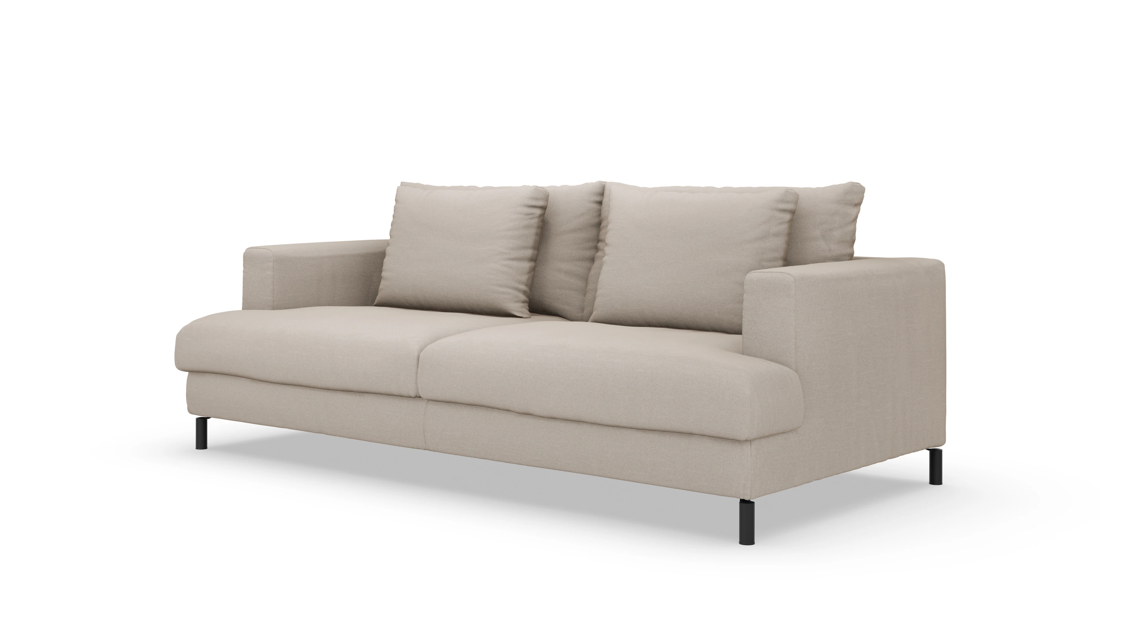 Sofa Faro in Stoff Ansicht des Produktes Faro 3-Sitzer in Stoff beige