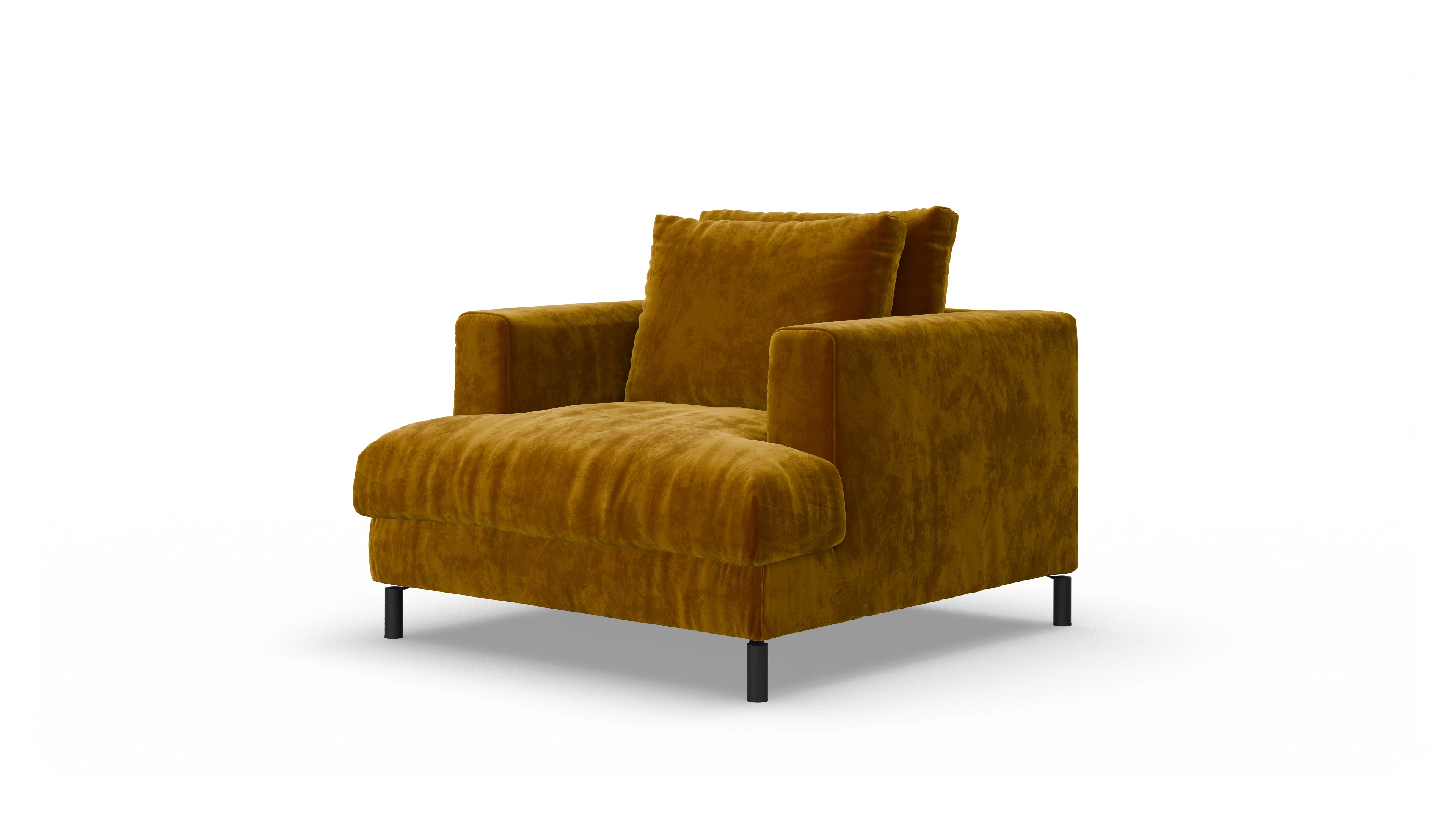 Ansicht des Produktes Faro Sessel in Samt gelb