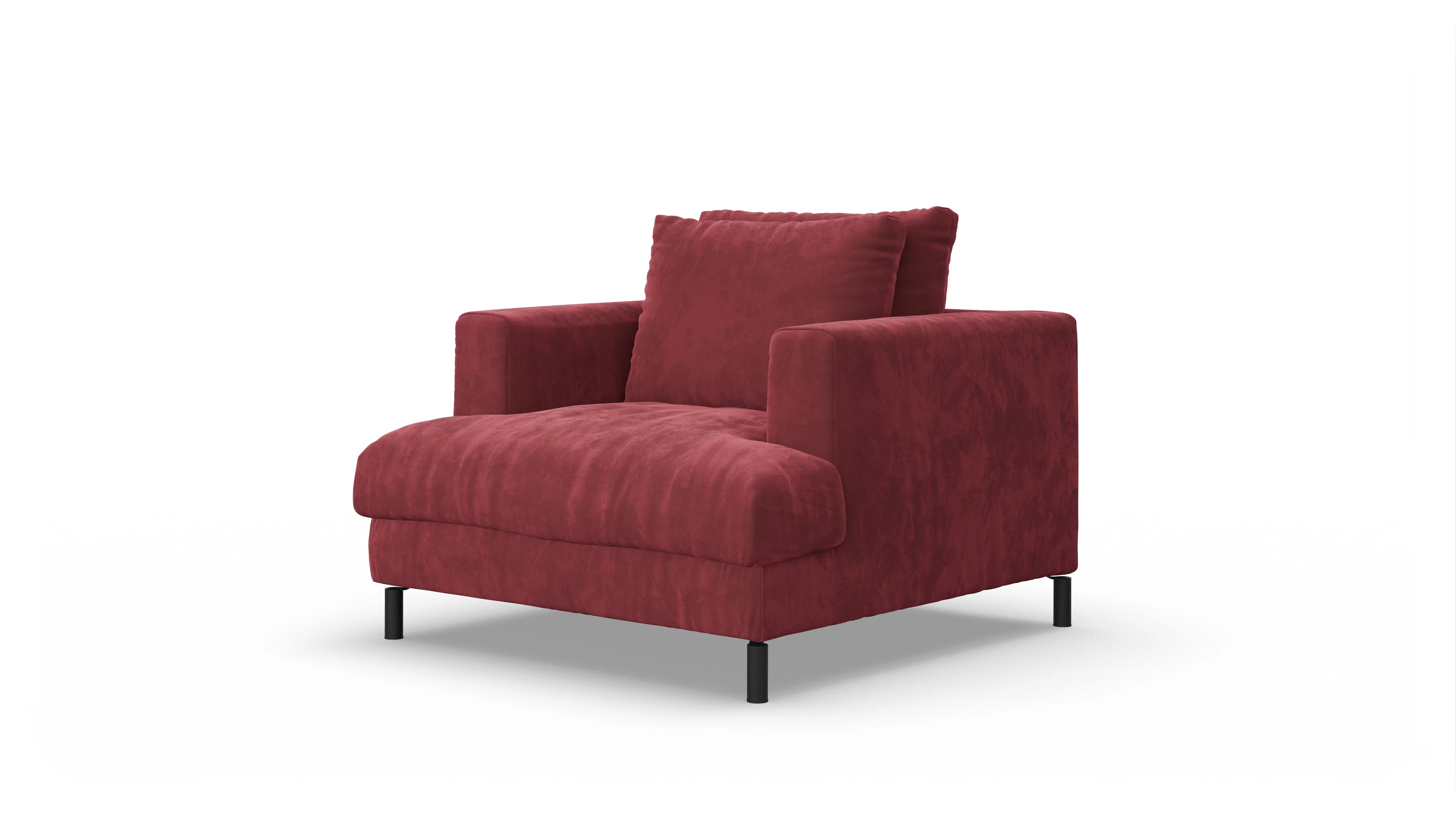 Ansicht des Produktes Faro Sessel in Samt rot