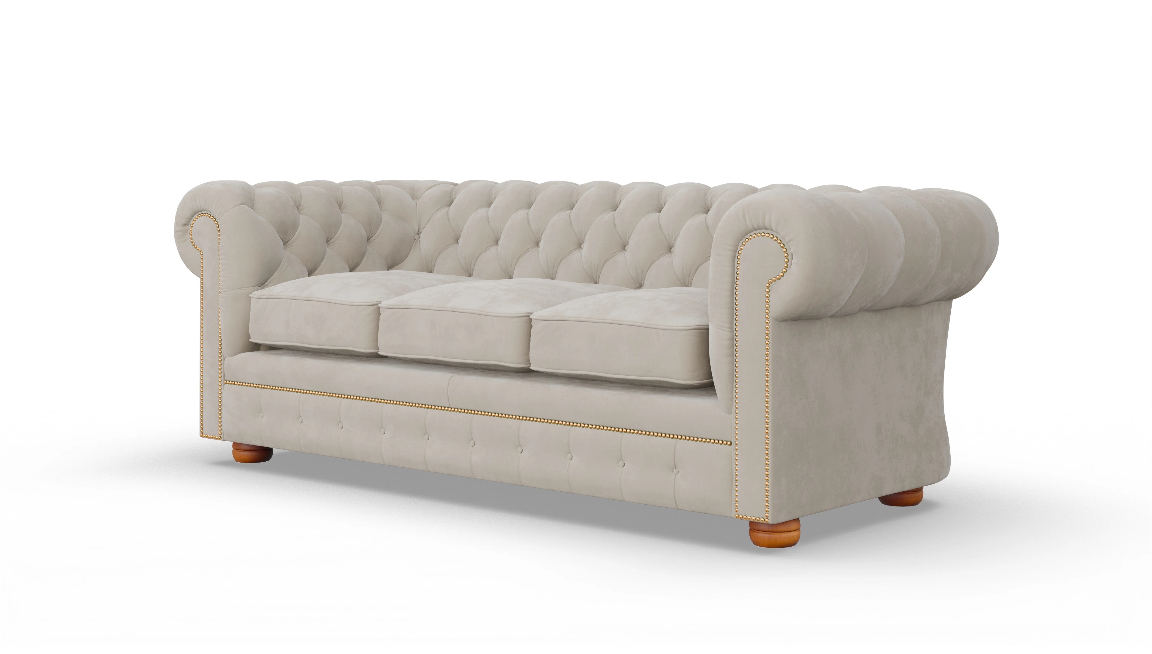 Ansicht des Produktes William 3-Sitzer in Samt beige