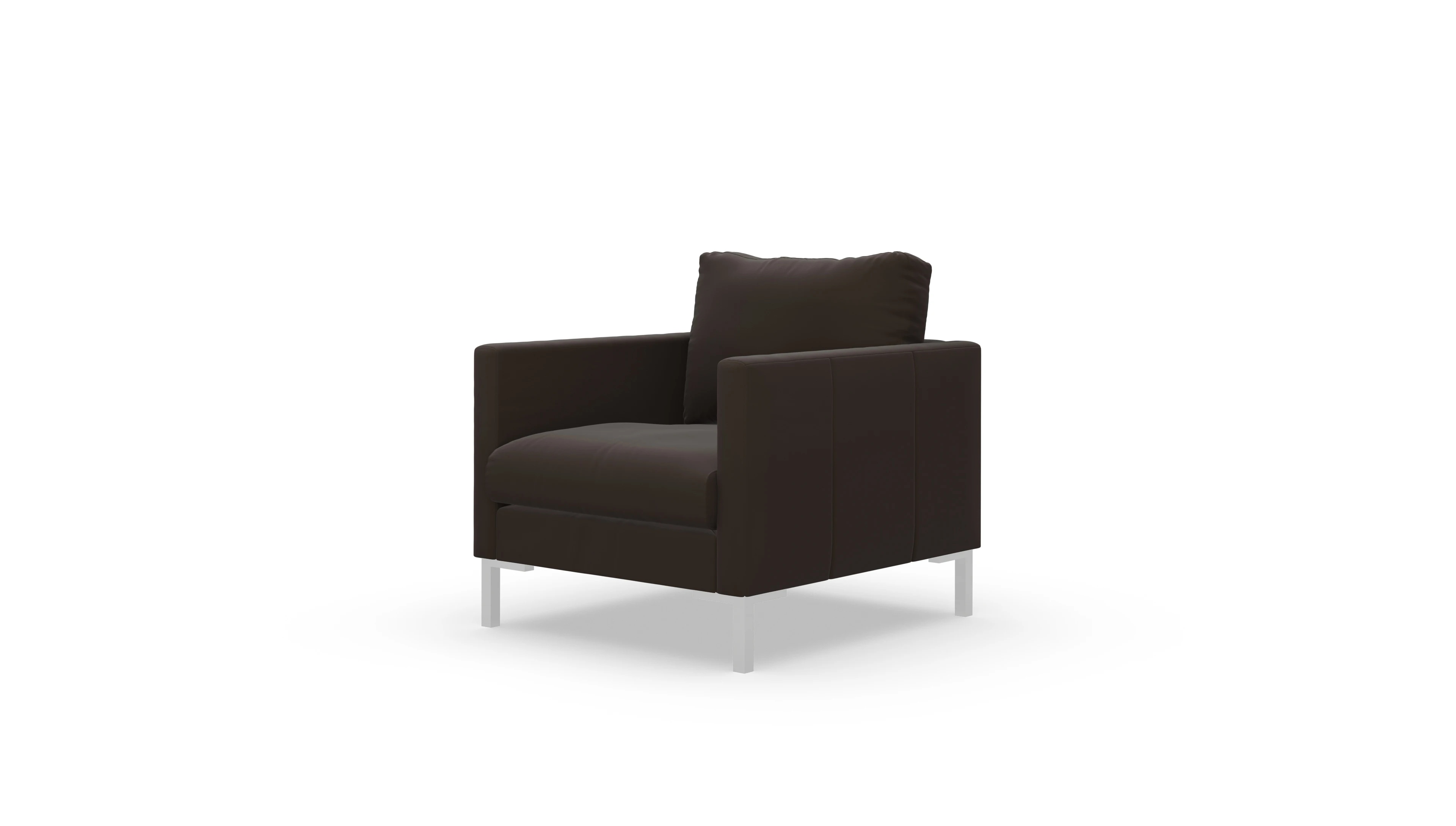 Designer-Sessel Jacobsen in Leder Ansicht des Produktes Jacobsen Sessel in Leder braun