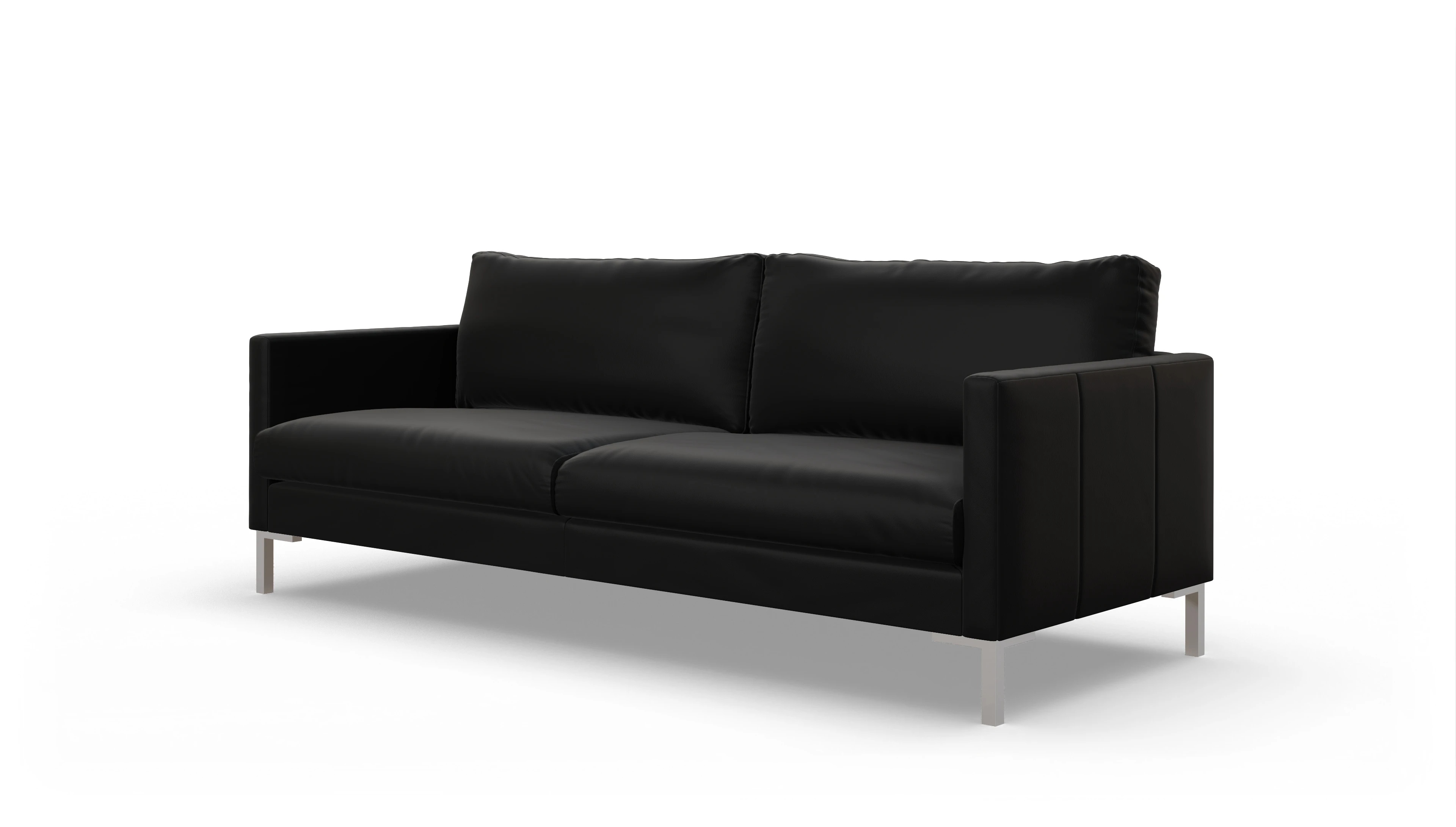 Ansicht des Produktes Jacobsen 3-Sitzer in Leder schwarz