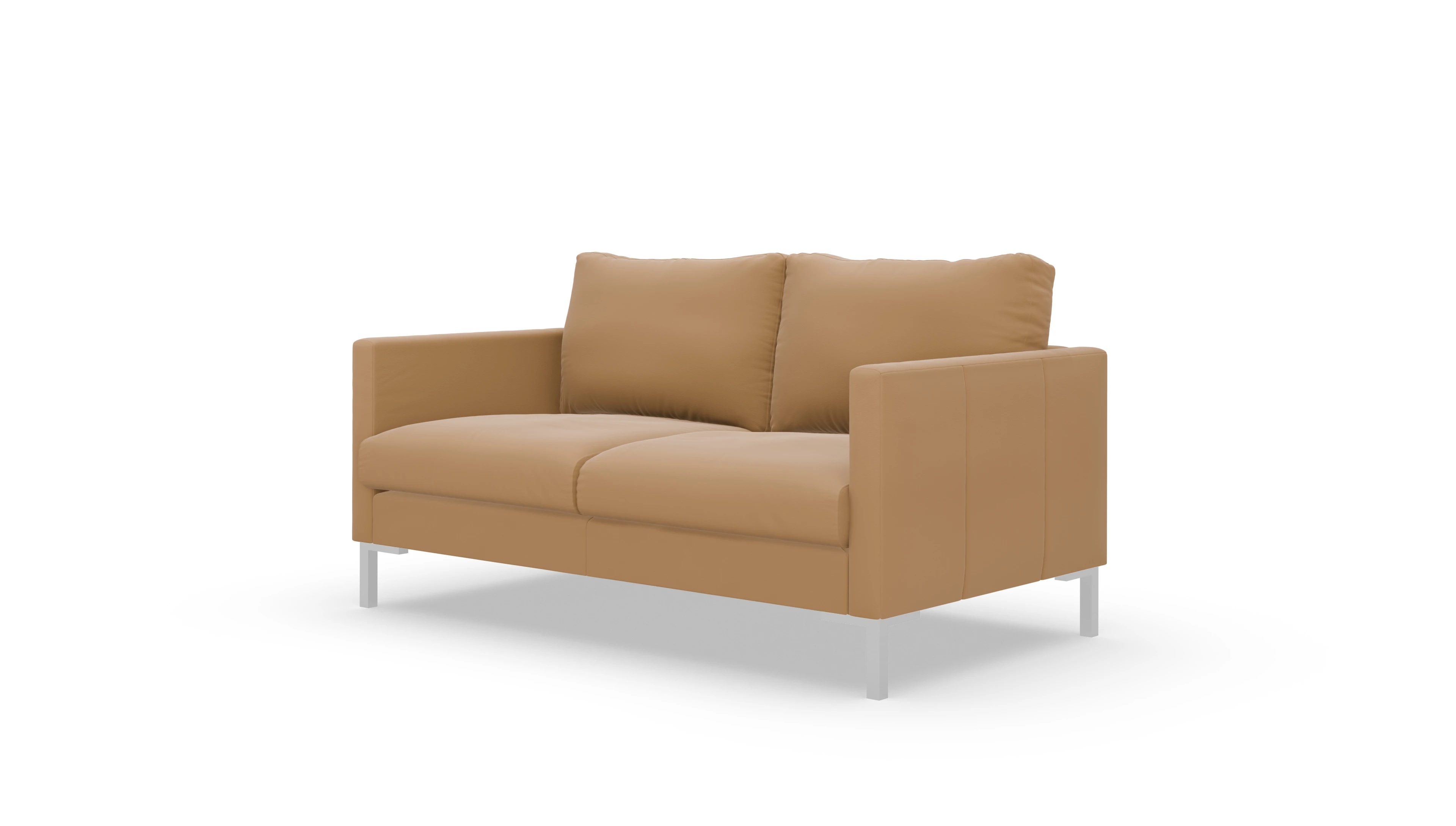Designer-Sofa Jacobsen in Leder Ansicht des Produktes Jacobsen 2-Sitzer in Leder braun