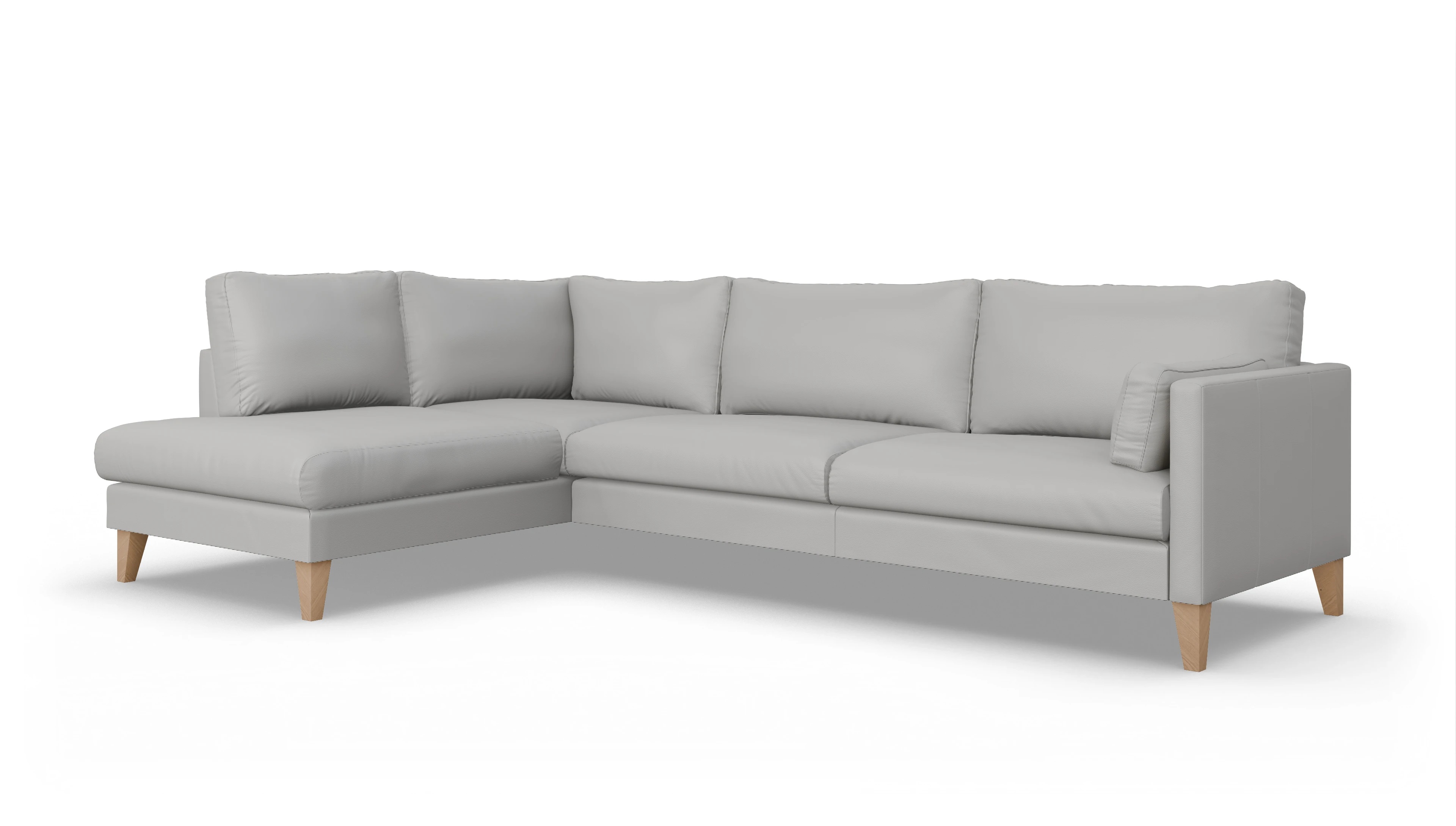 Ansicht des Produktes Jensen Sofa mit Rec links in Leder weiß