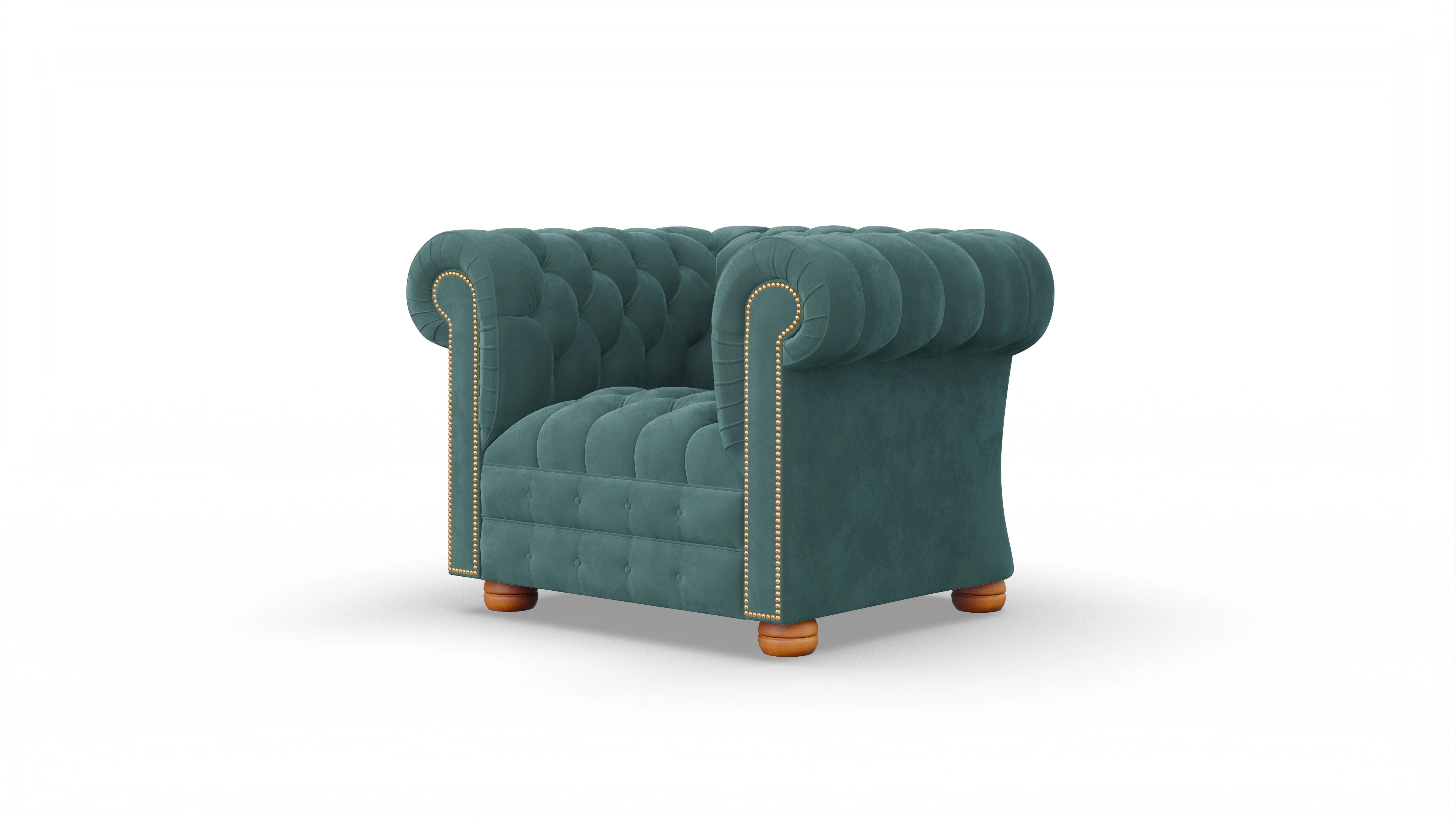 Ansicht des Produktes Osmond Sessel in Samt blau