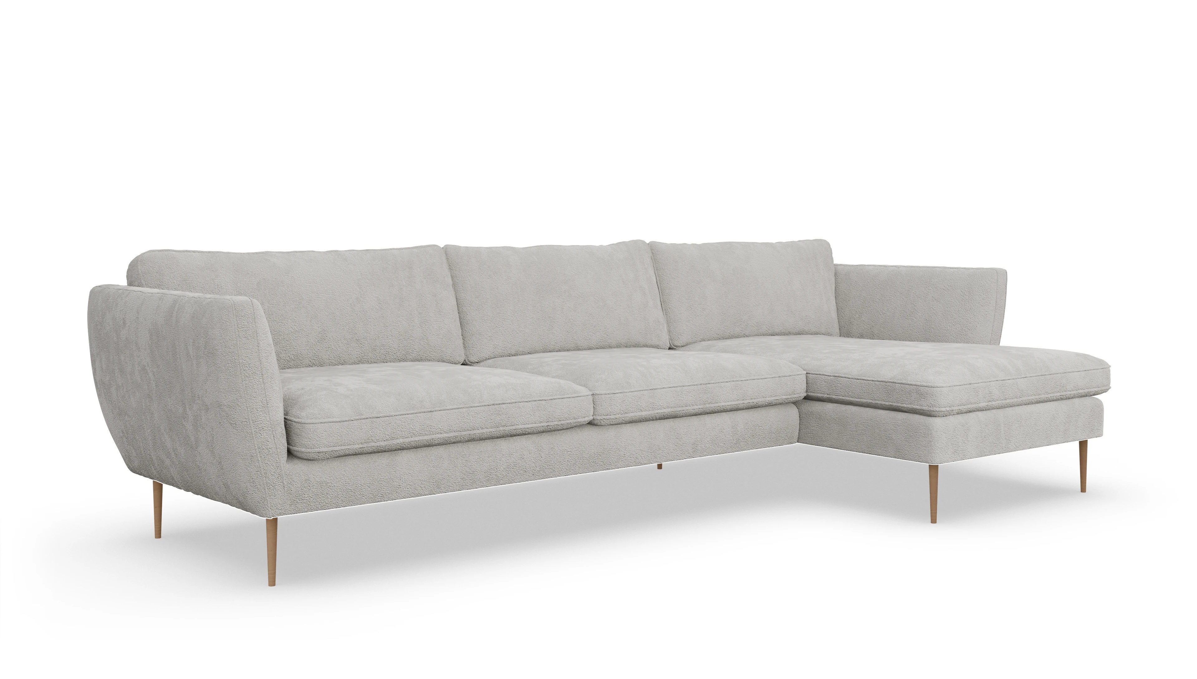Ansicht des Produktes Karlsen Sofa mit Rec rechts in Stoff weiß