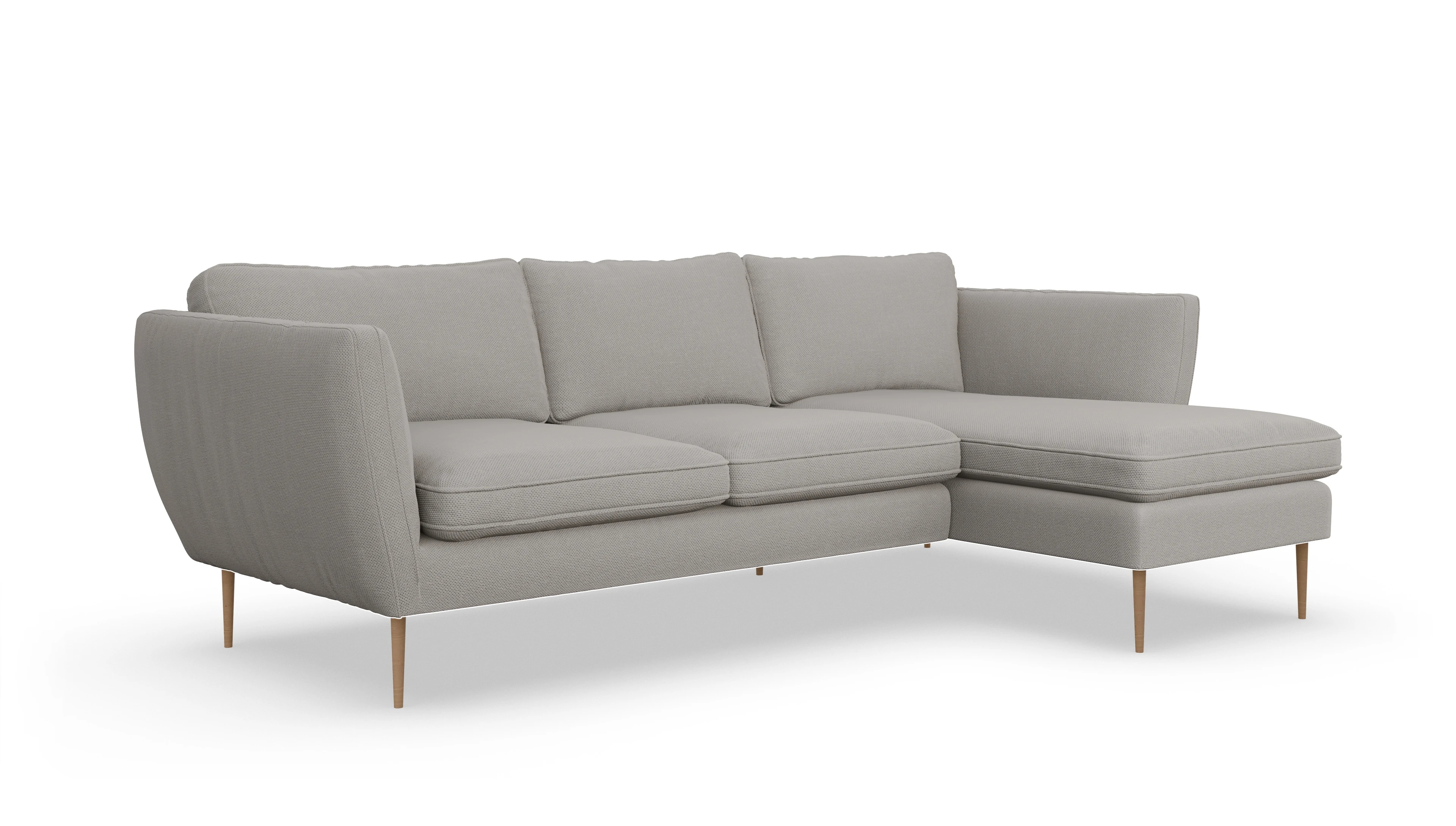 Sofa Karlsen in Stoff Ansicht des Produktes Karlsen Sofa mit Rec rechts in Stoff weiß