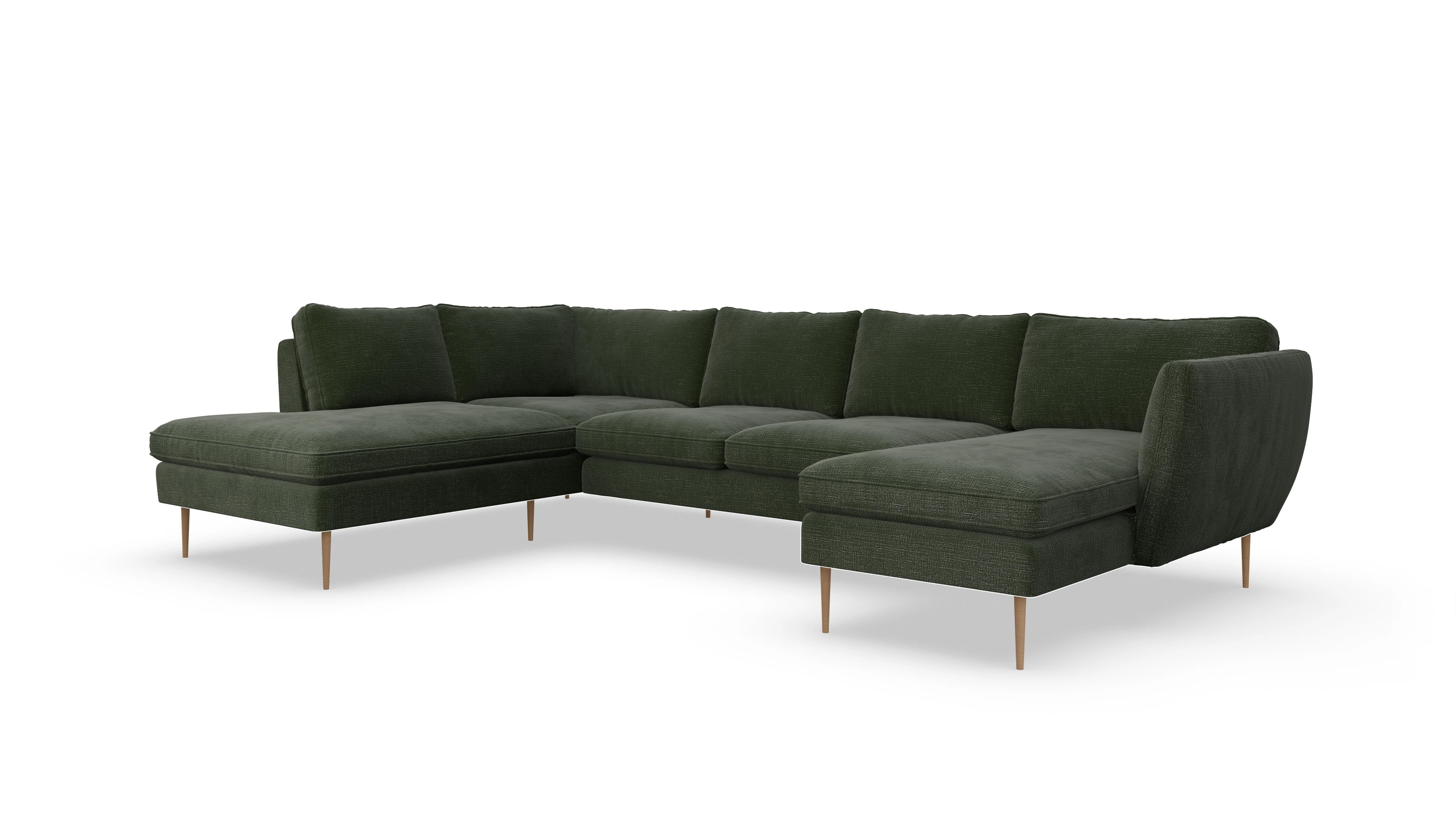 Ansicht des Produktes Karlsen Ecksofa Links in Stoff grün