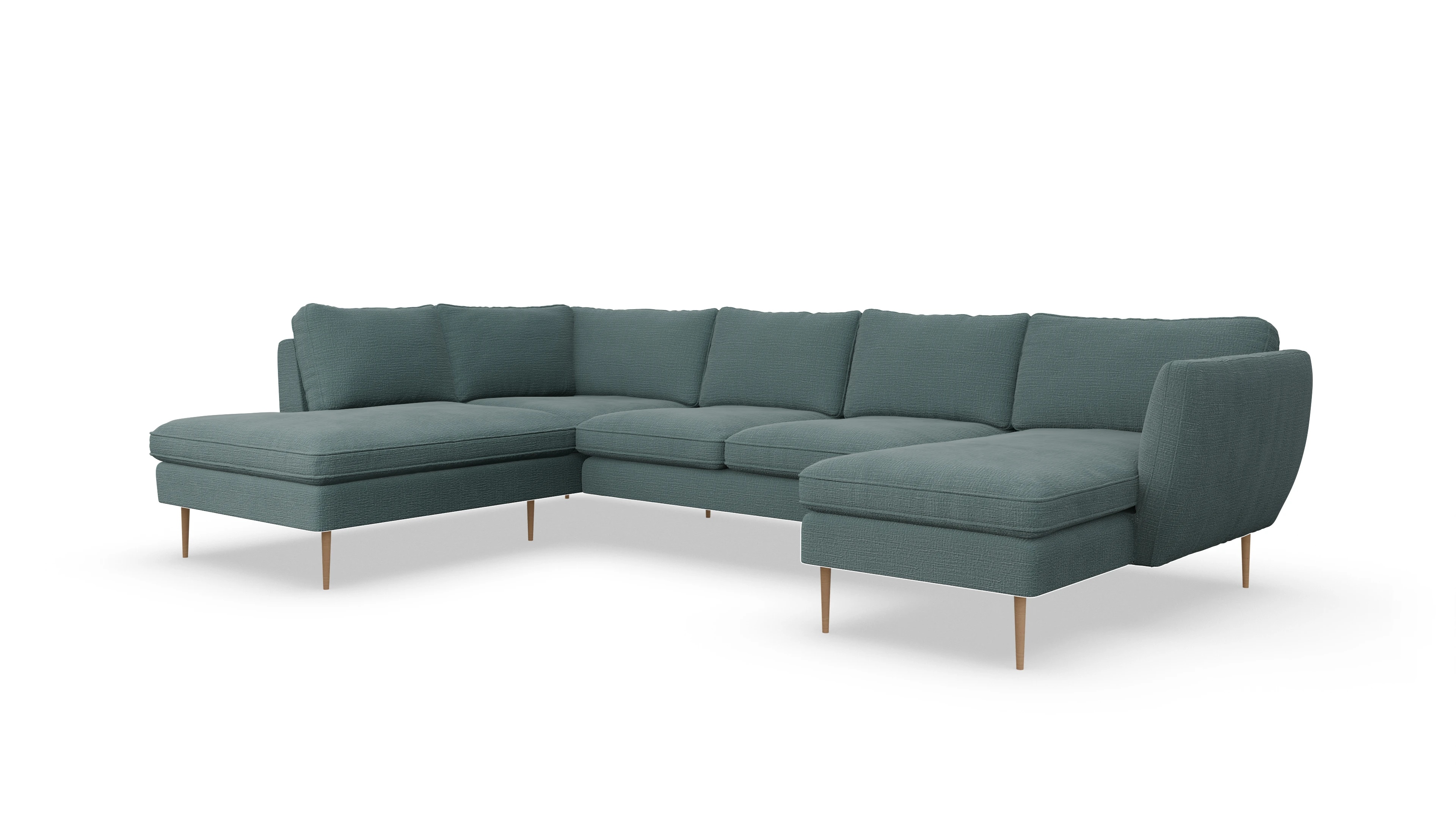 Ansicht des Produktes Karlsen Ecksofa Links in Stoff blau