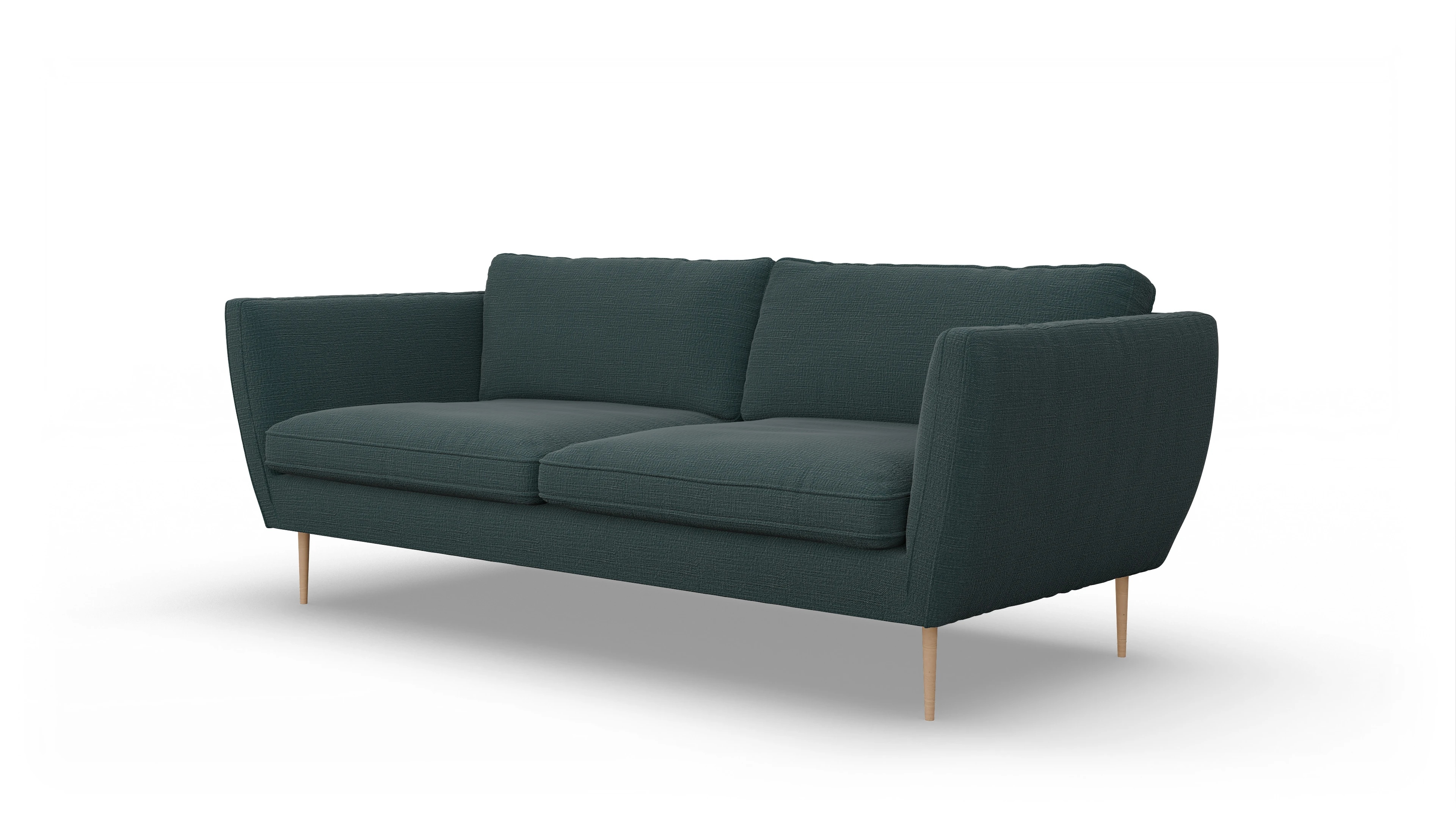 Sofa Karlsen in Stoff Ansicht des Produktes Karlsen 3-Sitzer in Stoff blau