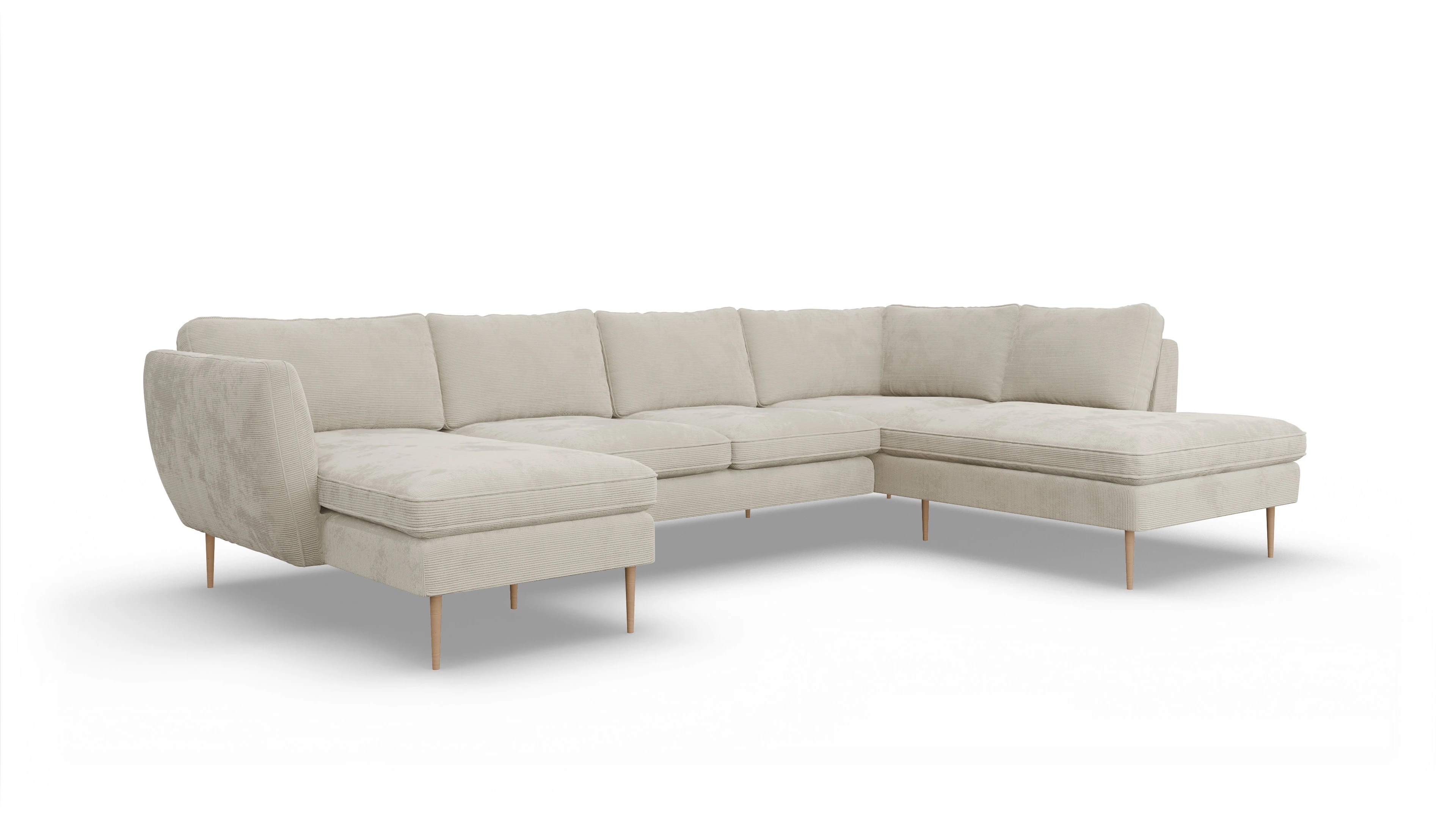 Ansicht des Produktes Karlsen Ecksofa Rechts in Cord weiß