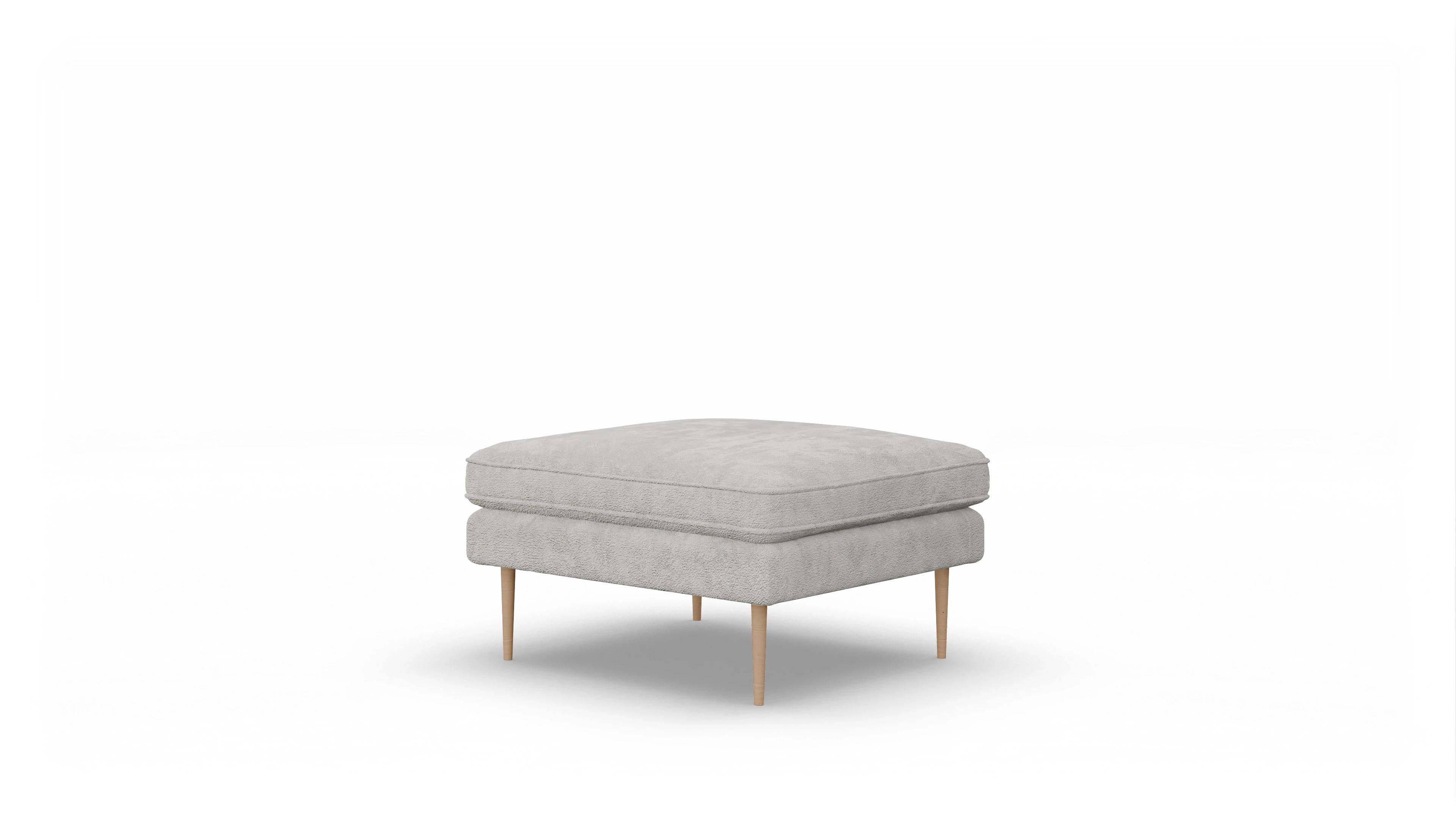Hocker Karlsen in Stoff Ansicht des Produktes Karlsen Hocker in Stoff weiß
