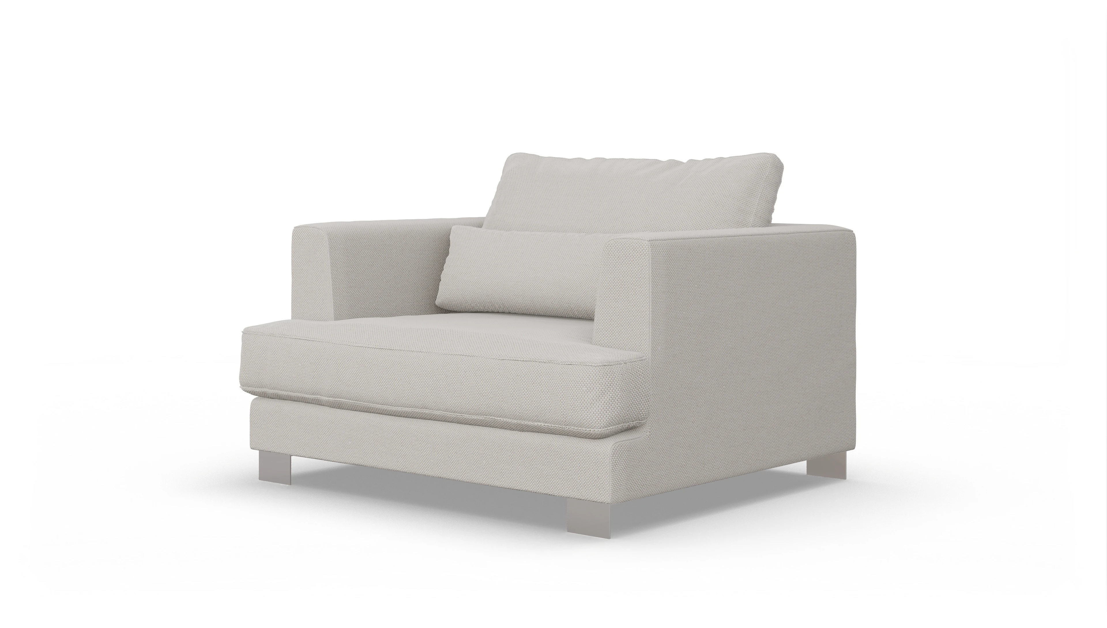 Ansicht des Produktes Odense Sessel in Stoff weiß