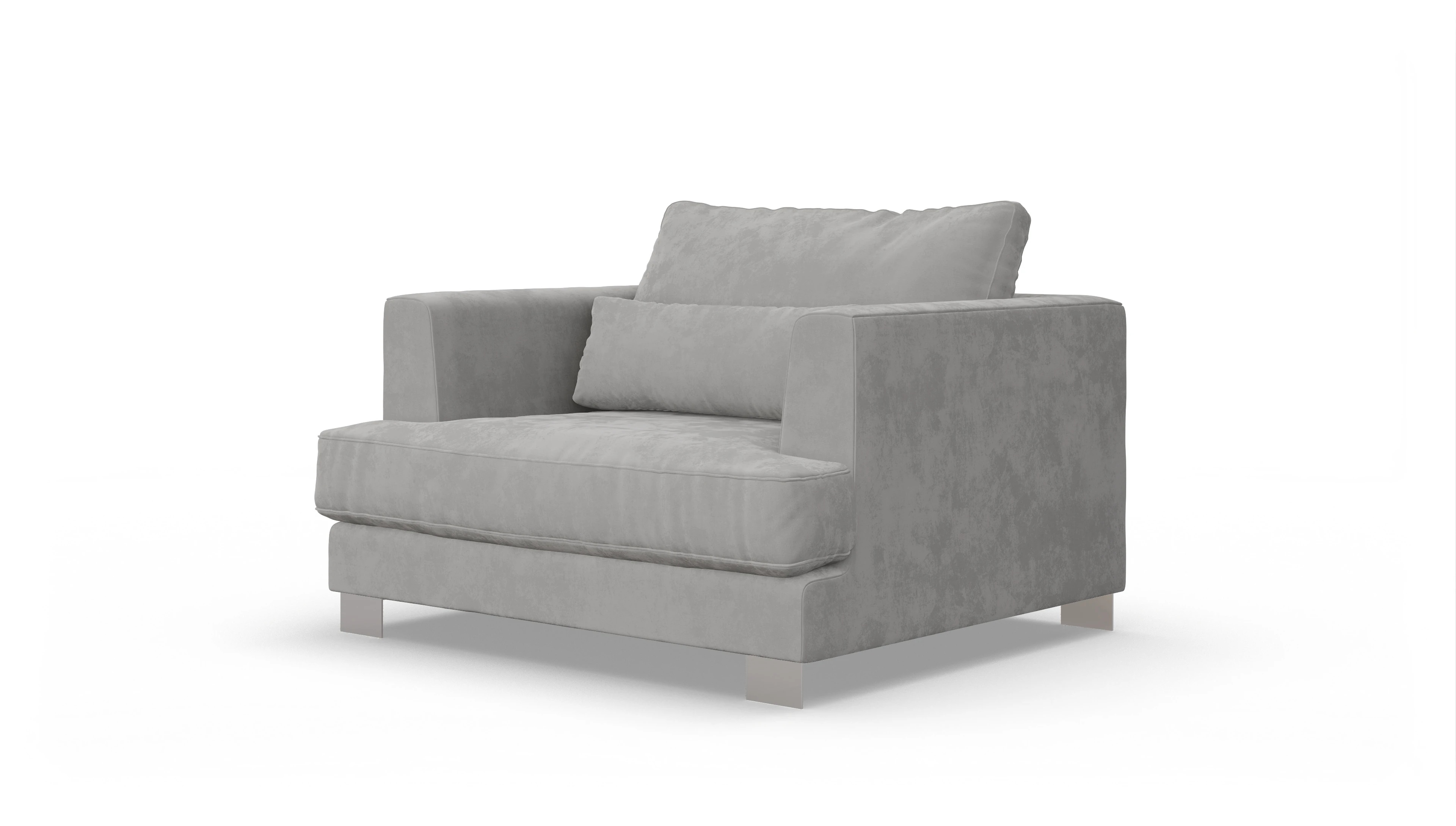 Ansicht des Produktes Odense Sessel in Samt grau