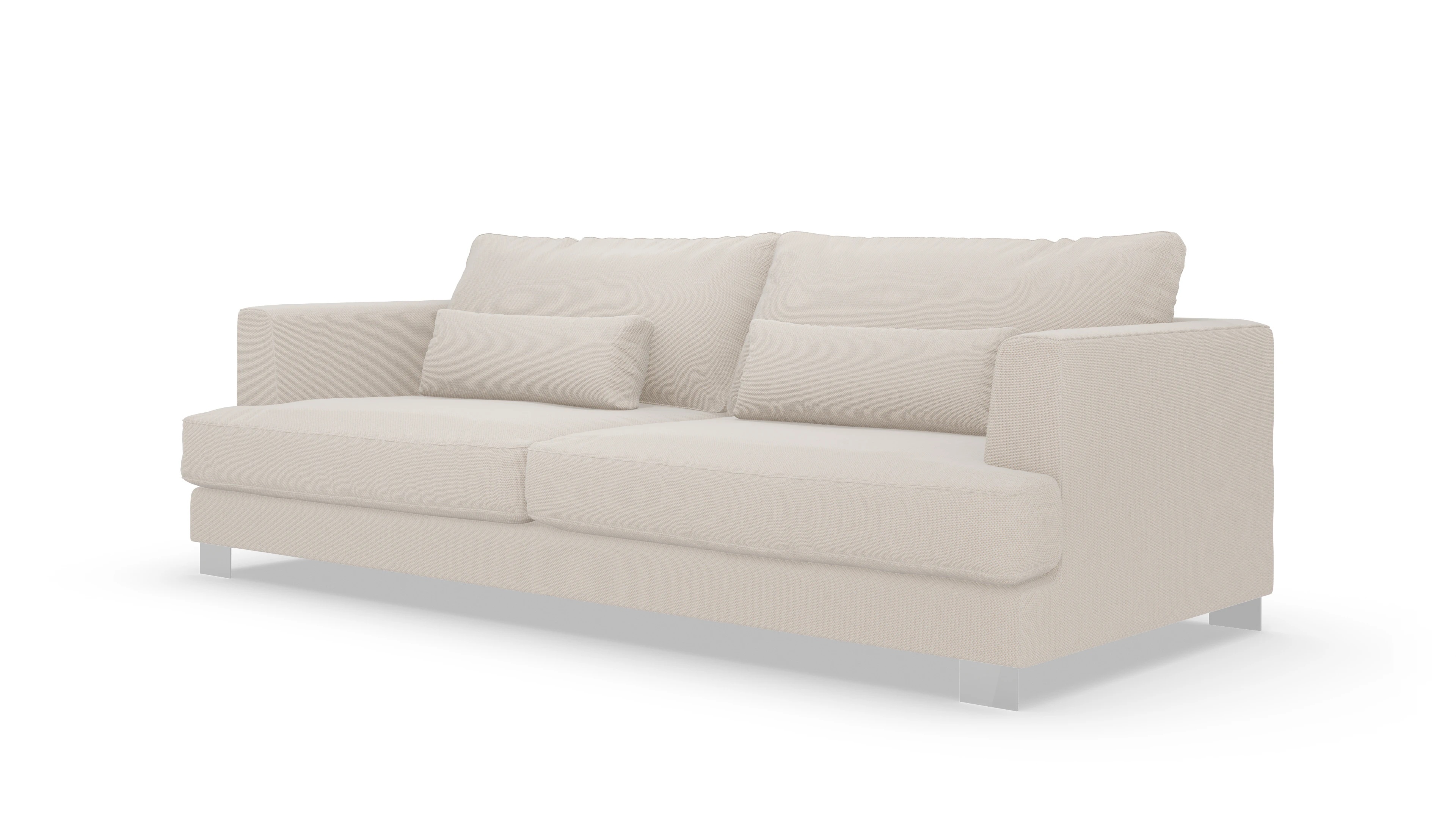 Sofa Odense in Stoff Ansicht des Produktes Odense 3-Sitzer in Stoff weiß