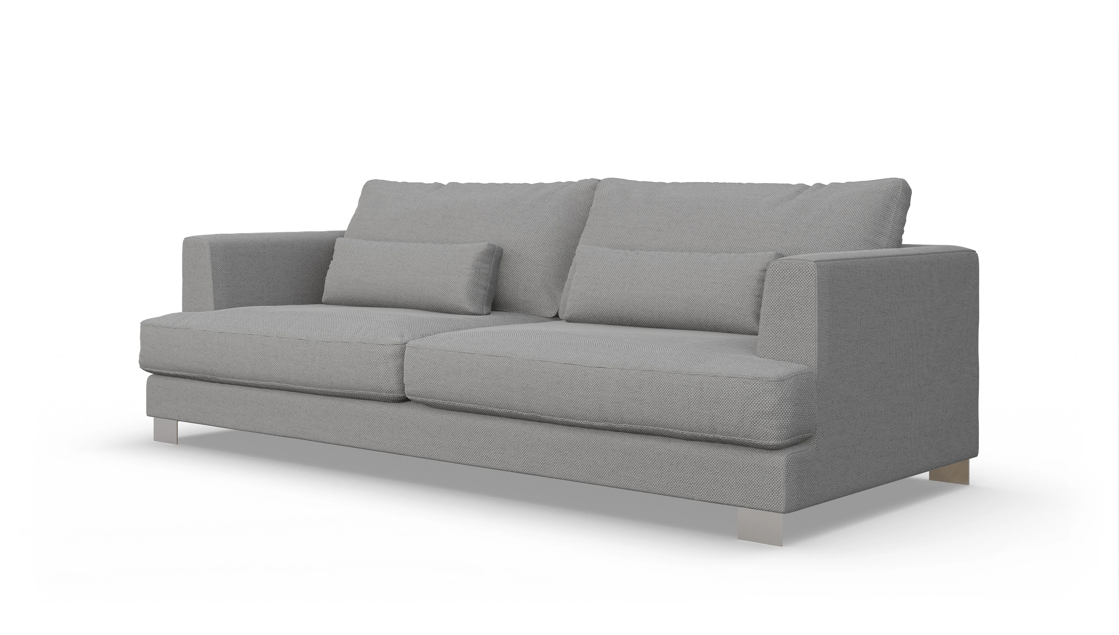 Sofa Odense in Stoff Ansicht des Produktes Odense 3-Sitzer in Stoff grau