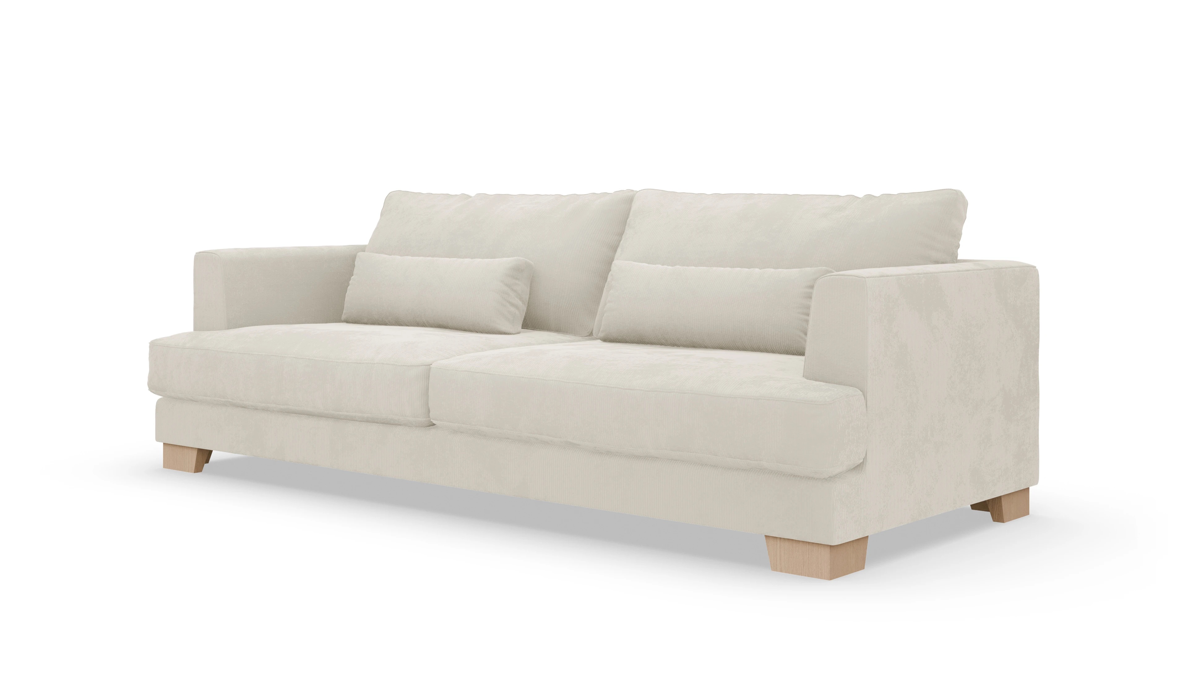 Ansicht des Produktes Odense 3-Sitzer in Cord weiß