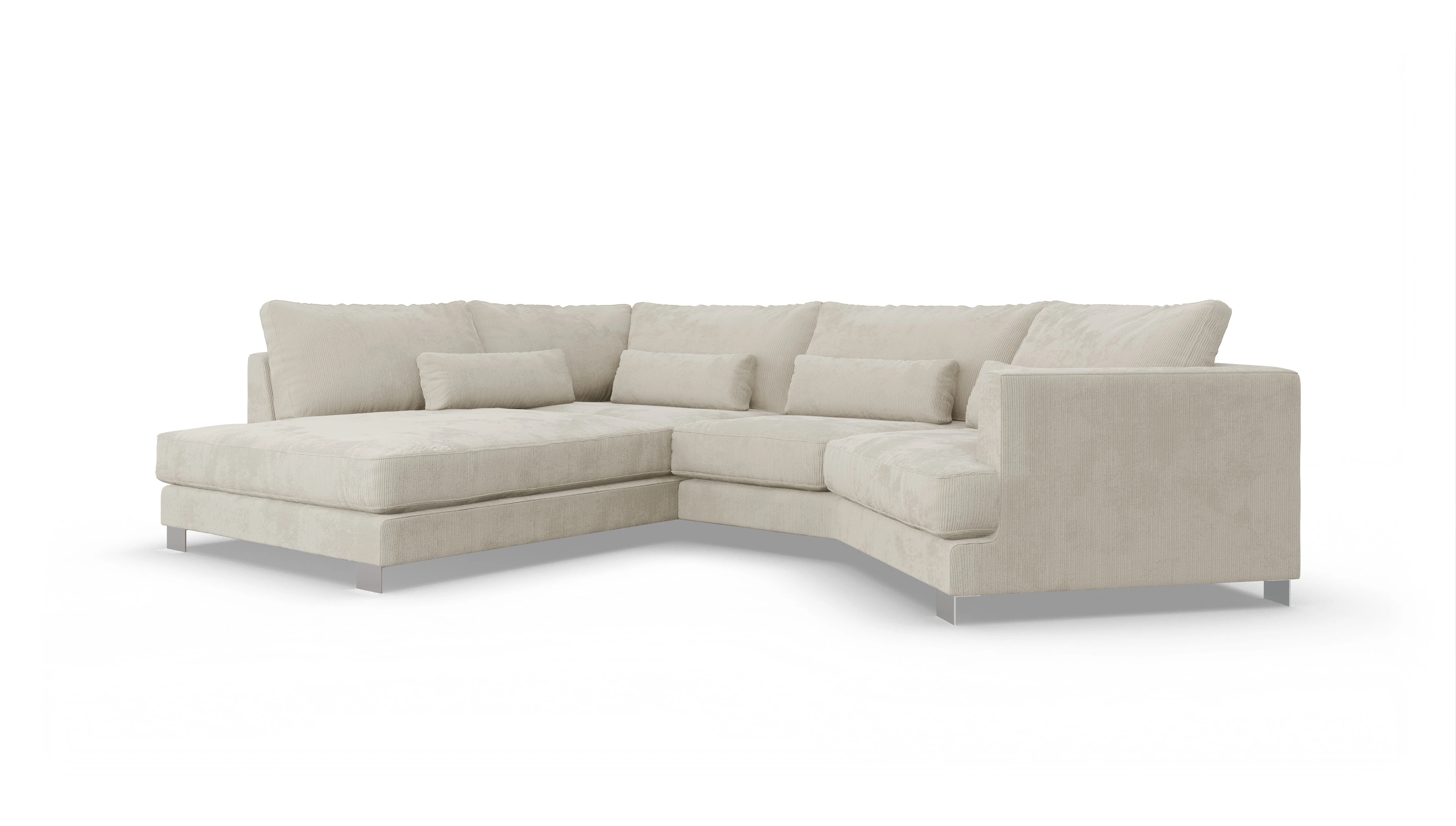 Ansicht des Produktes Odense Ecksofa Links in Cord weiß