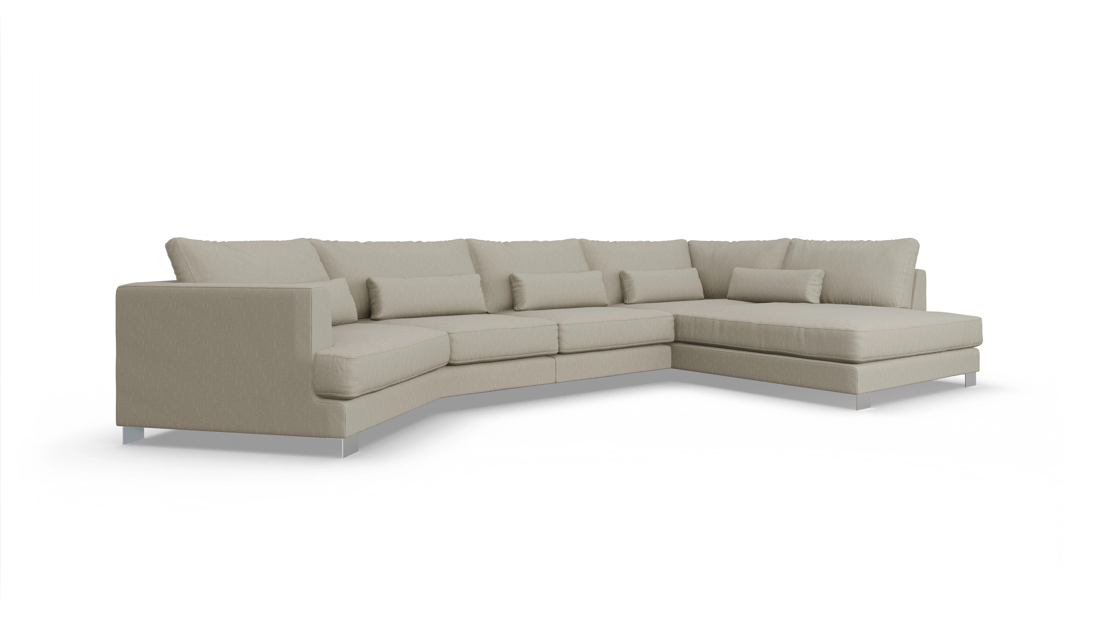 Ansicht des Produktes Odense Ecksofa Rechts in Stoff weiß