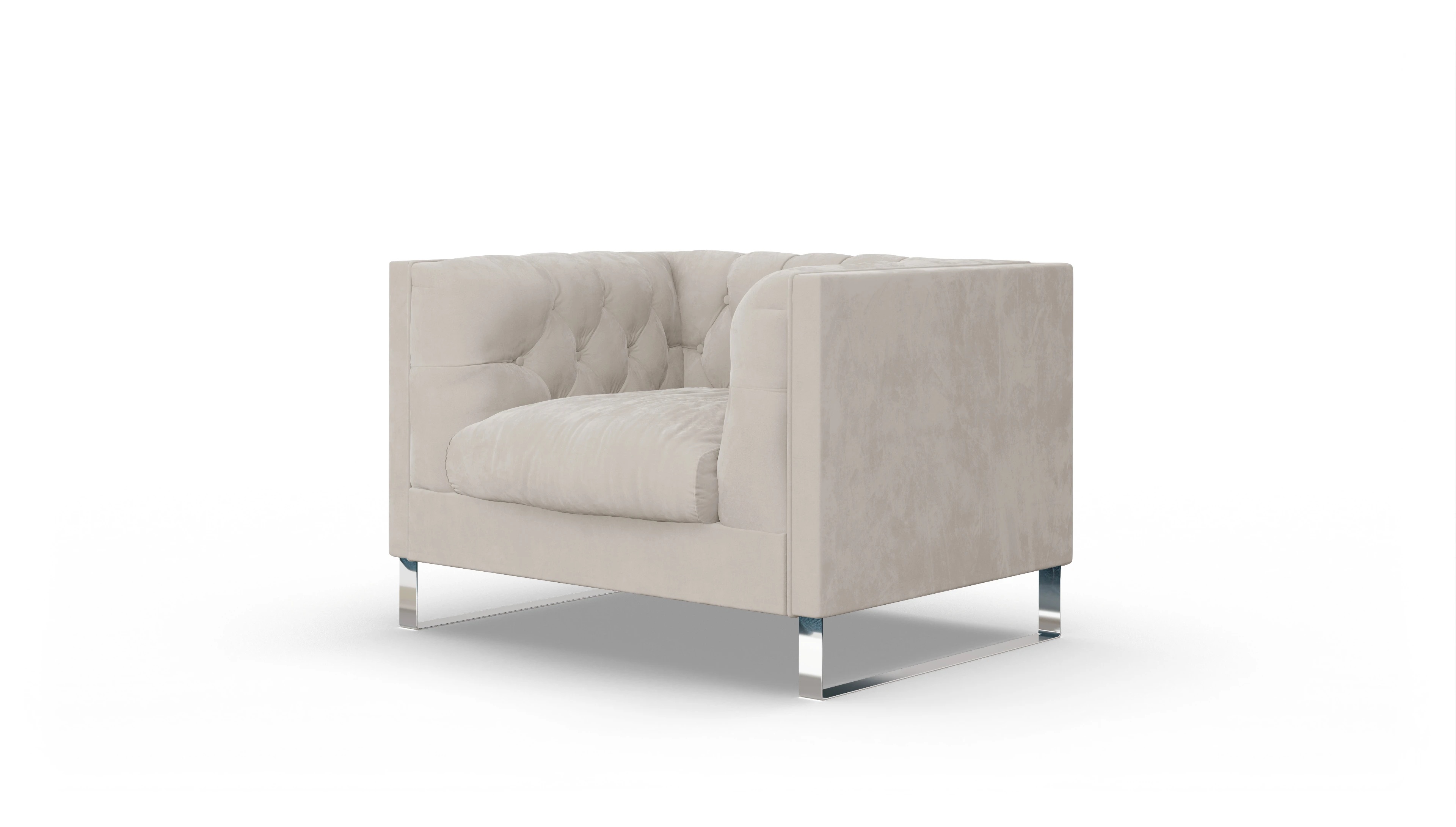 Ansicht des Produktes Nexus Sessel in Samt weiß