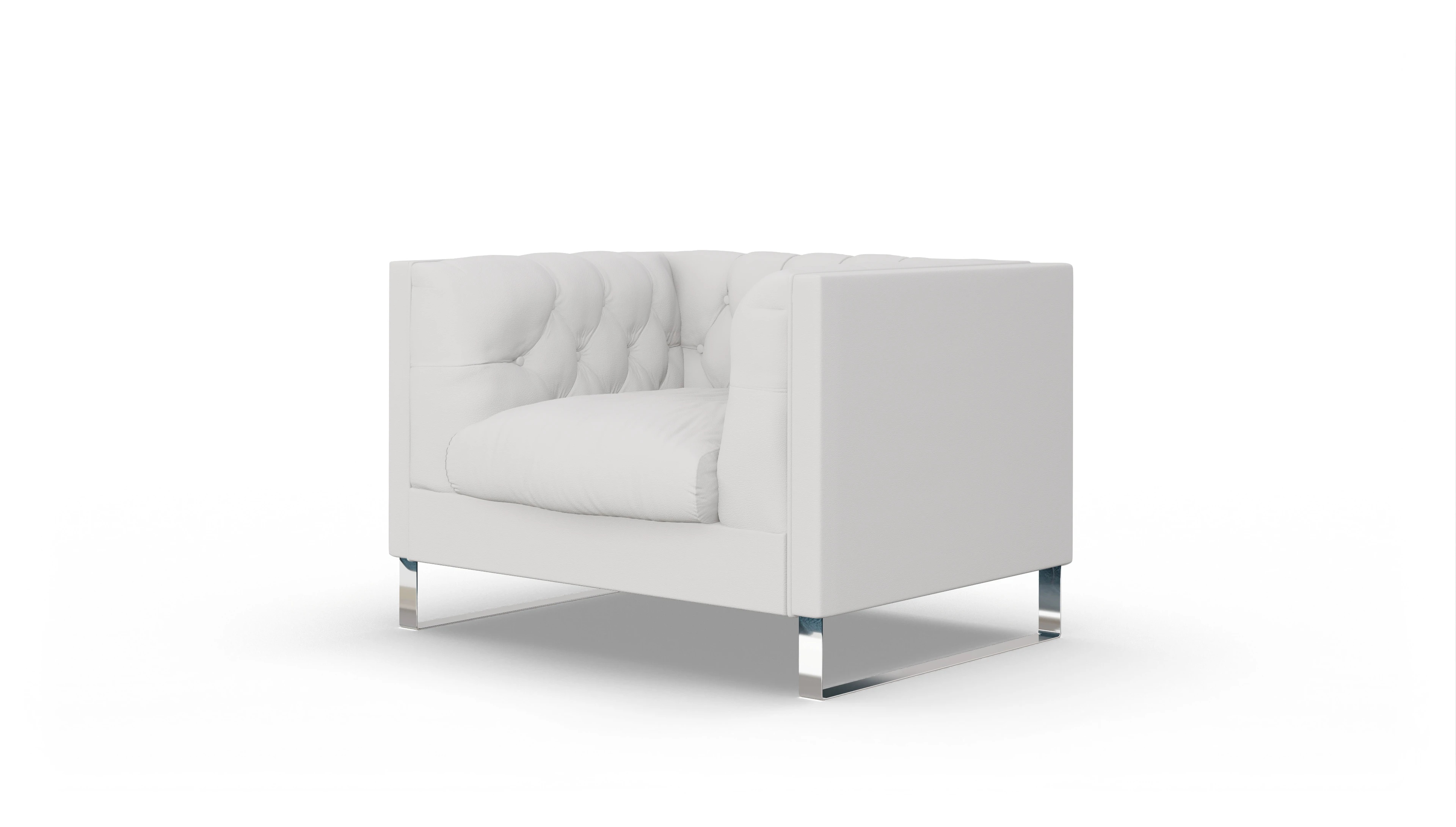 Ansicht des Produktes Nexus Sessel in Leder weiß