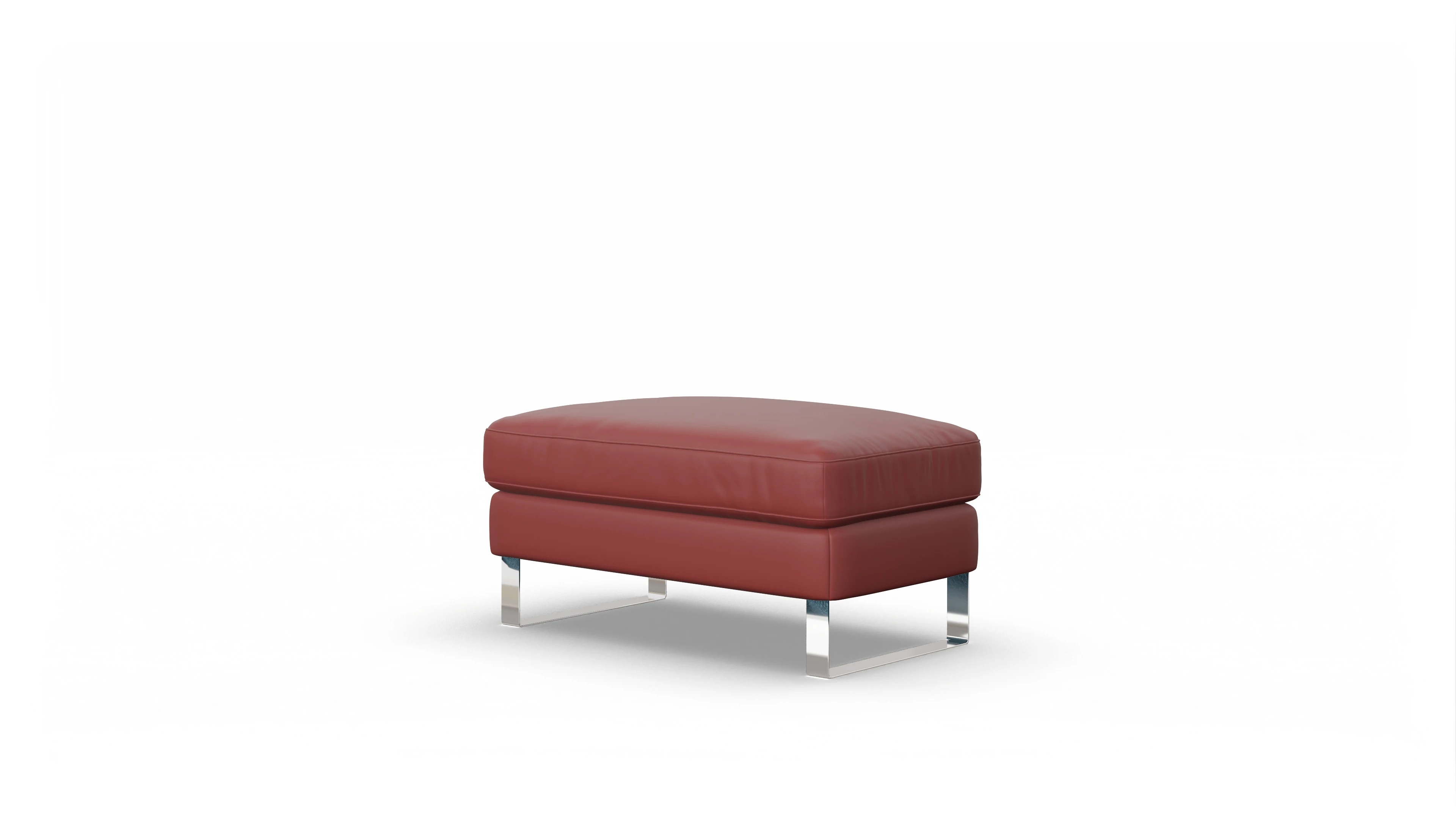 Ansicht des Produktes Nexus Hocker in Leder rot