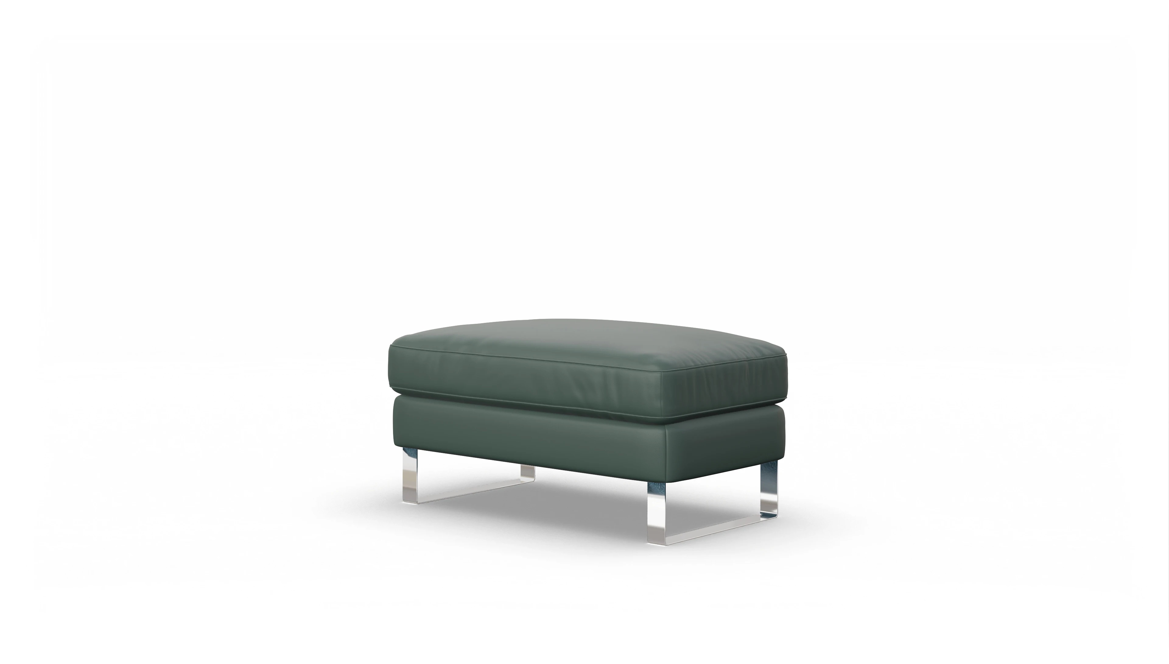 Ansicht des Produktes Nexus Hocker in Leder grün