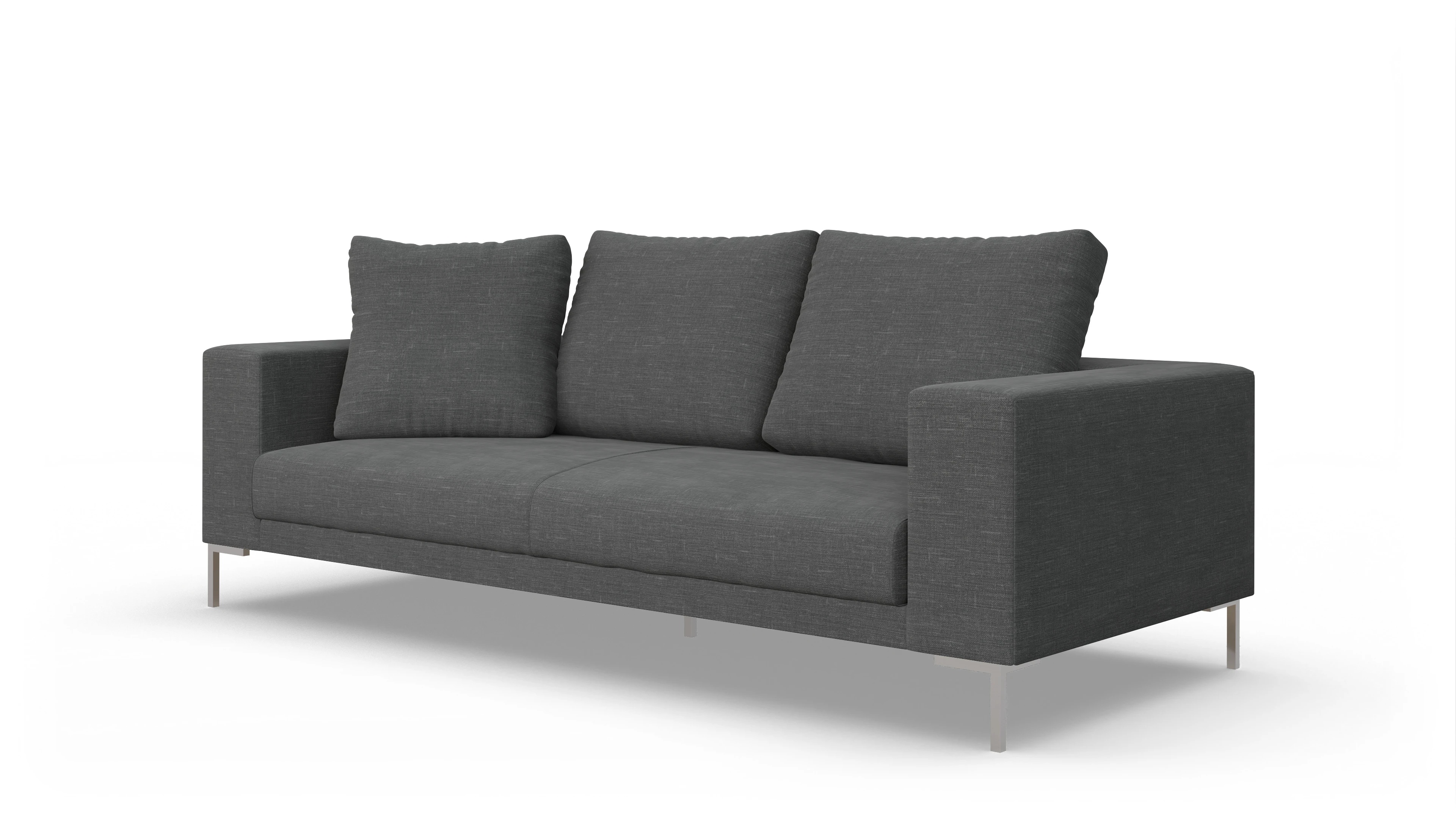 Designer-Sofa Caria in Stoff Ansicht des Produktes Caria 3-Sitzer in Stoff