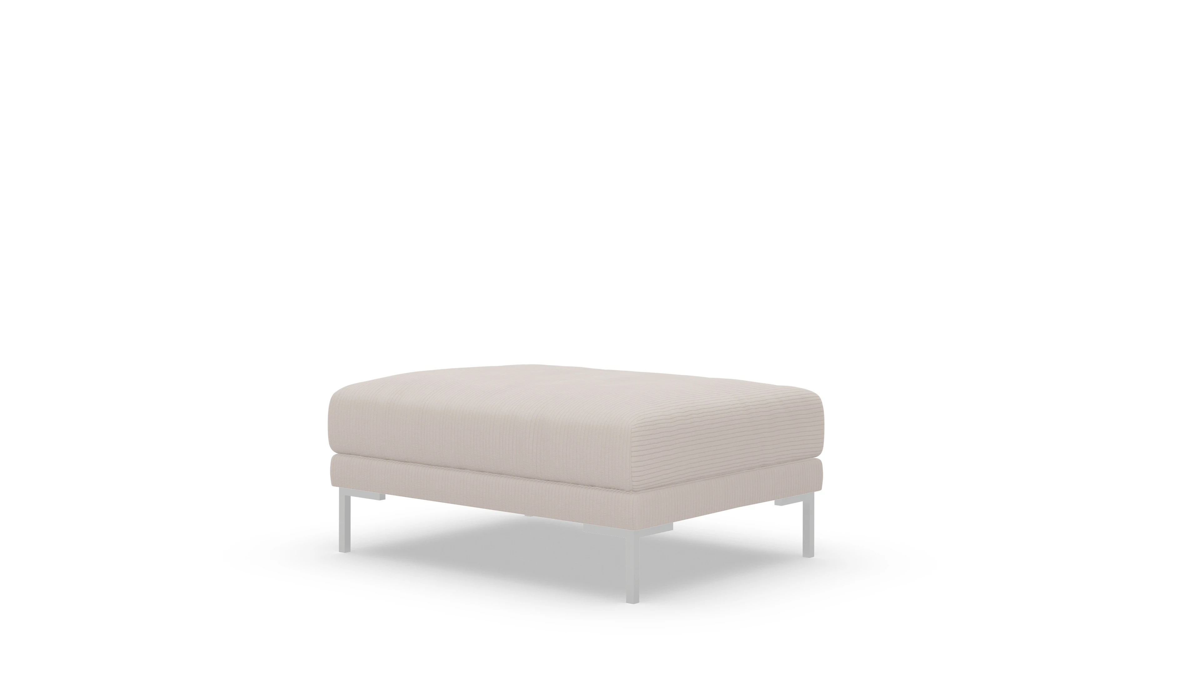 Fußhocker Caria in Stoff Ansicht des Produktes Caria Hocker in Cord